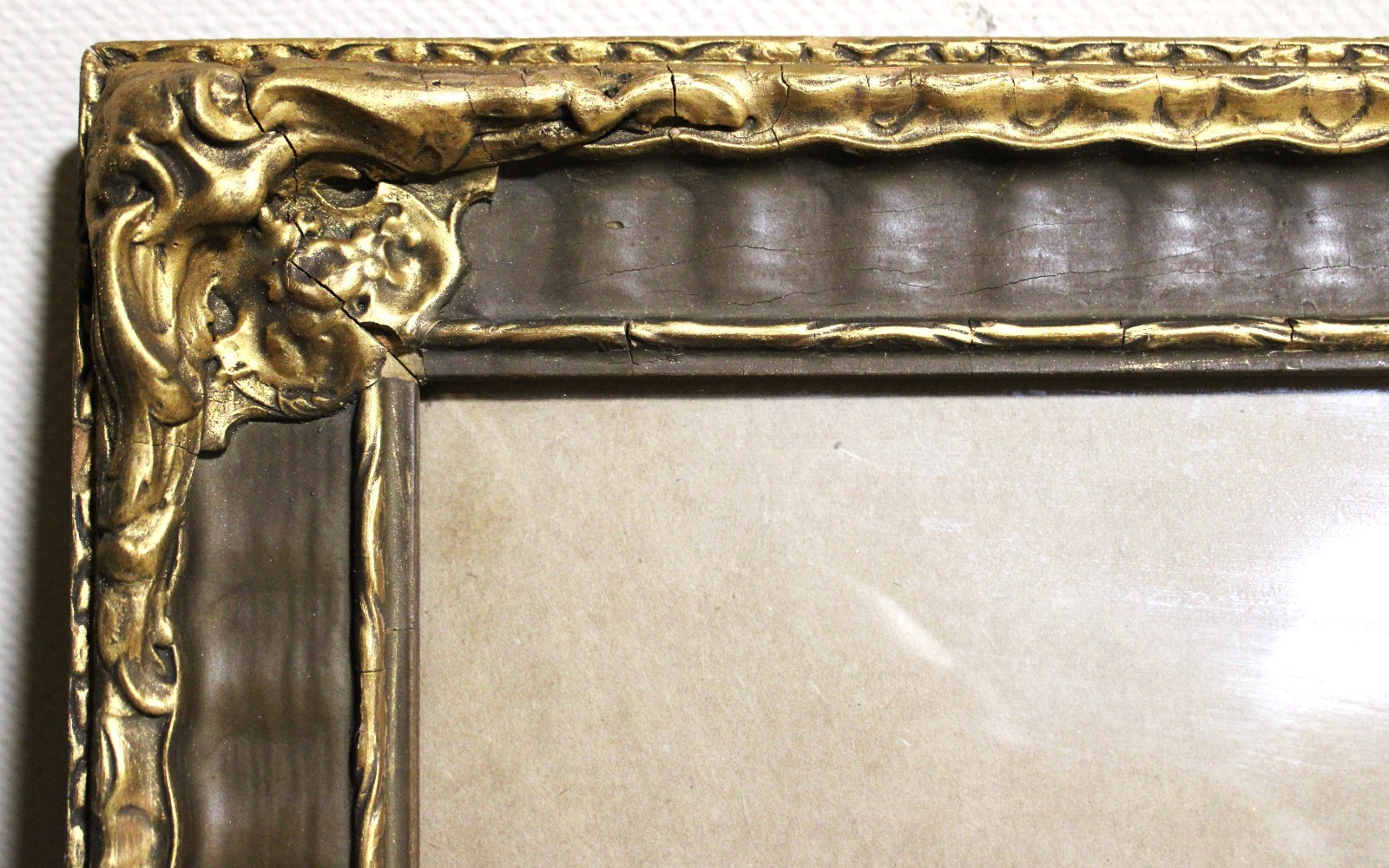 SUPERB FIT 9 X 12 ANTIQUE ARTS CRAFTS WOOD FRAME ORNATE BUBBLE GLASS GOLD FRENCH SUPERB FIT 9 X 12 ANTIQUE ARTS CRAFTS WOOD FRAME ORNATE BUBBLE GLASS GOLD FRENCH