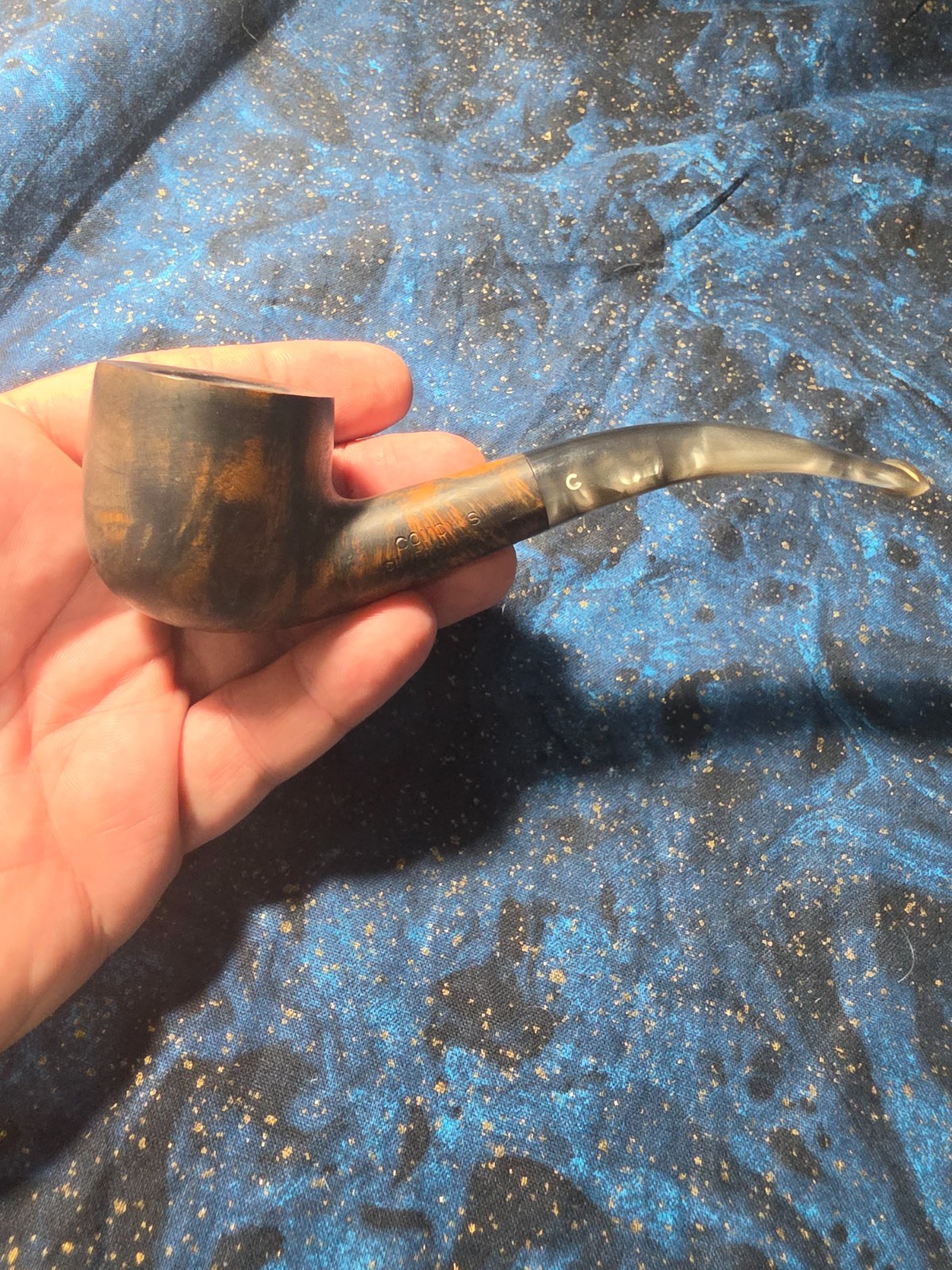 Vintage Comoy's Silver Shadow 1466 Bent Billiard Smooth Estate Pipe Vintage Comoy's Silver Shadow 1466 Bent Billiard Smooth Estate Pipe