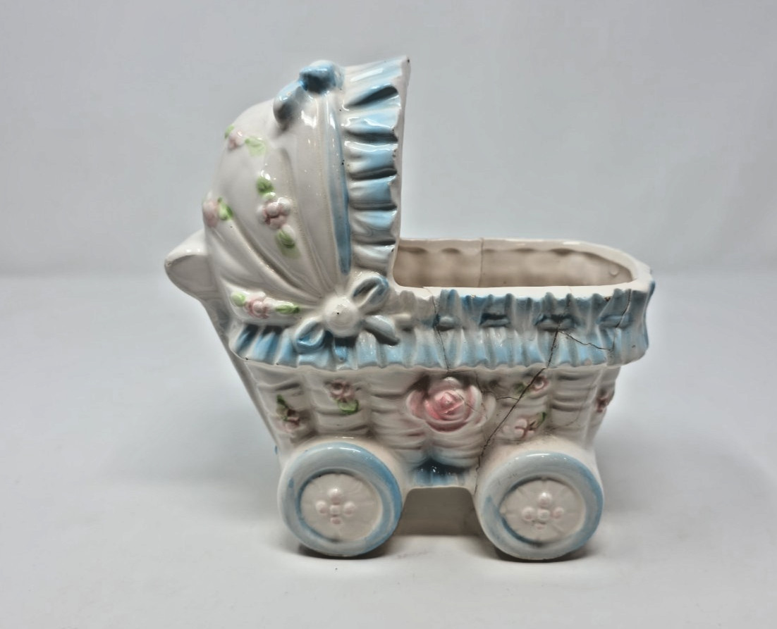 Vintage Relpo Baby Buggy Carriage Planter Vintage Relpo Baby Buggy Carriage Planter