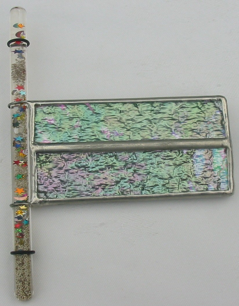 Vtg David Sugich Style Yin Yang Kaleidoscope 4" Handcrafted Opalescent Glass Vtg David Sugich Style Yin Yang Kaleidoscope 4" Handcrafted Opalescent Glass