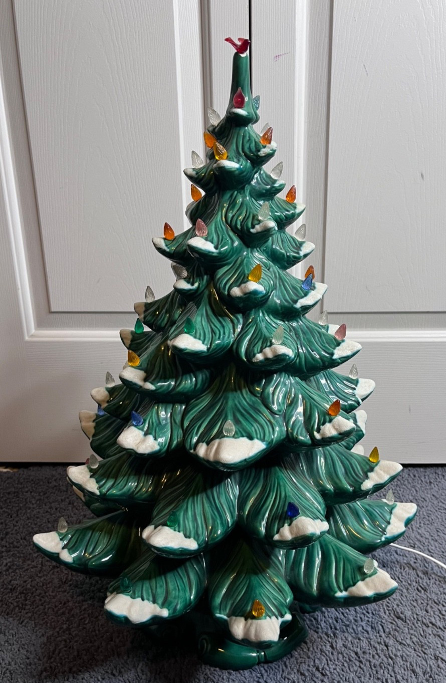 HUGE Vintage Authentic Atlantic Mold Ceramic Christmas Tree 24 Inches HUGE Vintage Authentic Atlantic Mold Ceramic Christmas Tree 24 Inches