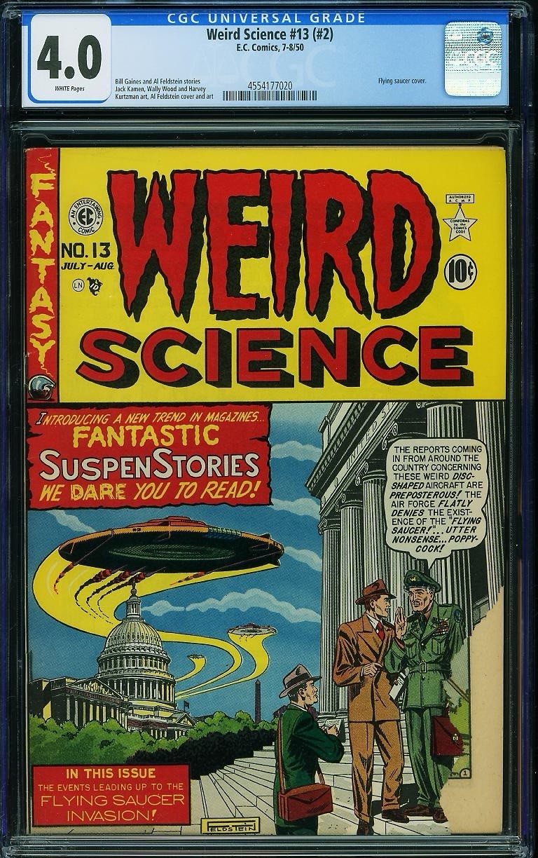1950 E.C. COMICS WEIRD SCIENCE #13 WALLY WOOD JACK KAMEN CGC 4.0 1950 E.C. COMICS WEIRD SCIENCE #13 WALLY WOOD JACK KAMEN CGC 4.0