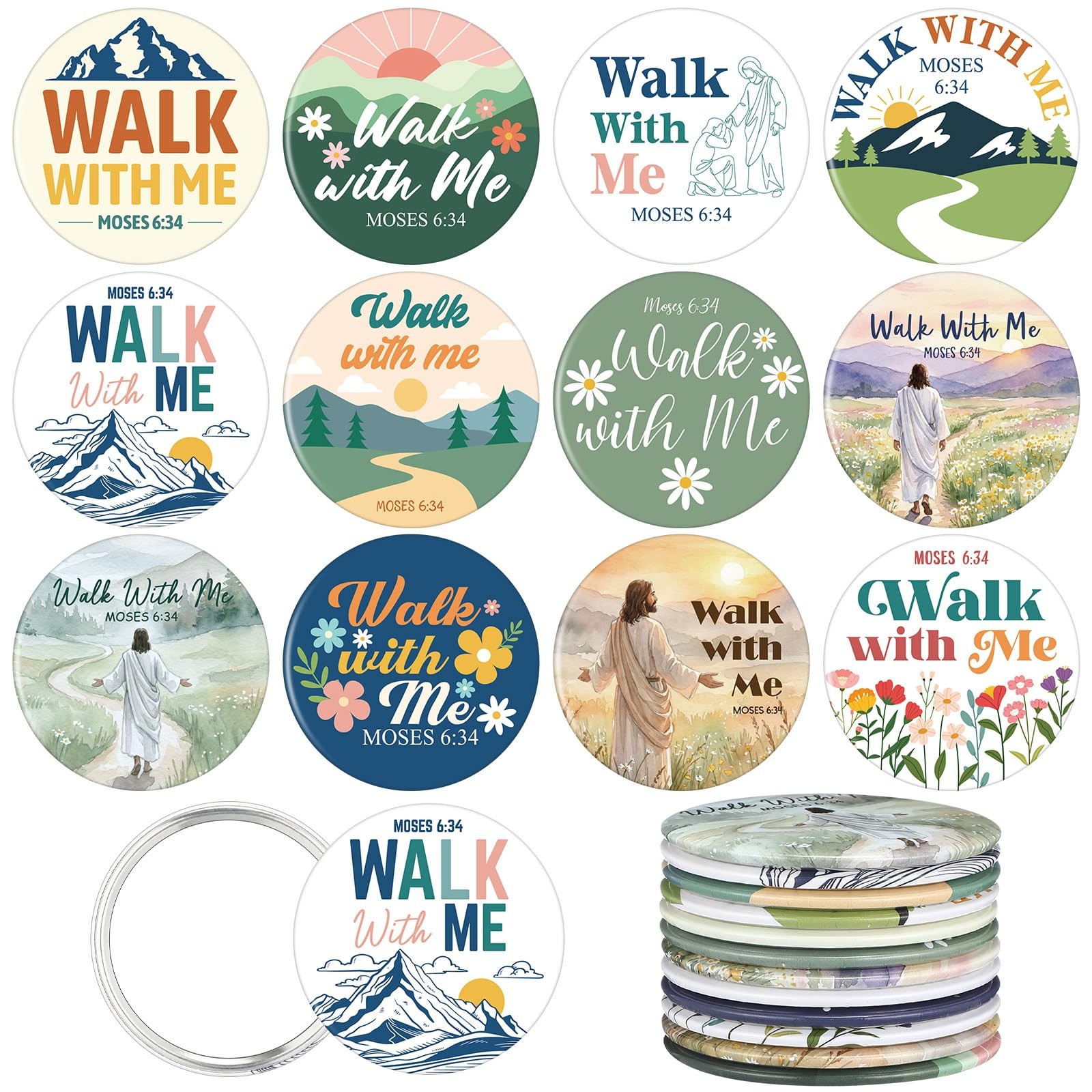 Xuhal 24 Pcs LDS Mormon Gifts Bulk 2026 Walk with 7 cm/2.75 inches, Colorful Xuhal 24 Pcs LDS Mormon Gifts Bulk 2026 Walk with 7 cm/2.75 inches, Colorful