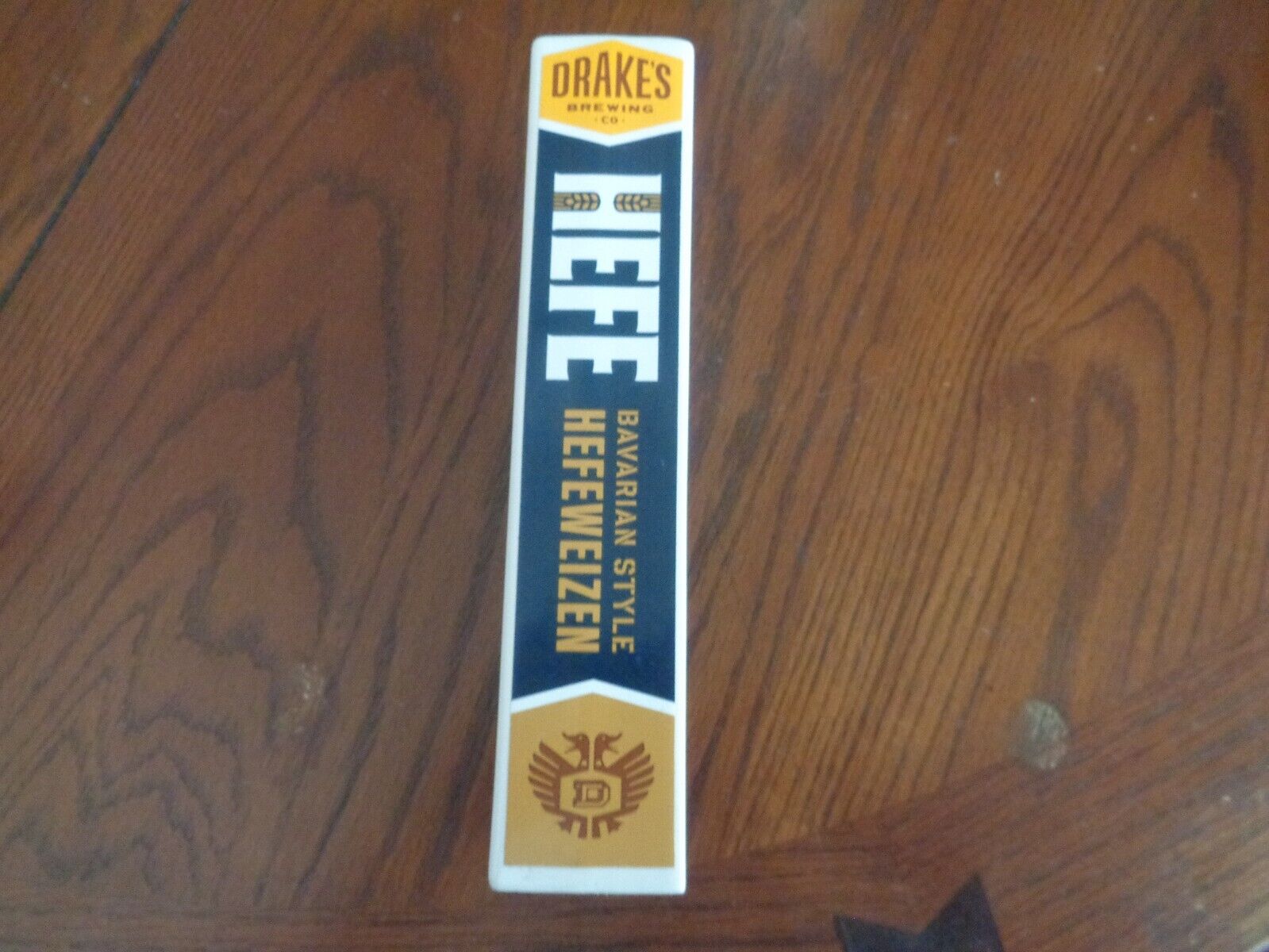 DRAKE'S HEFE Hefeweizen Beer Tap Handle Knob Bay Area CA