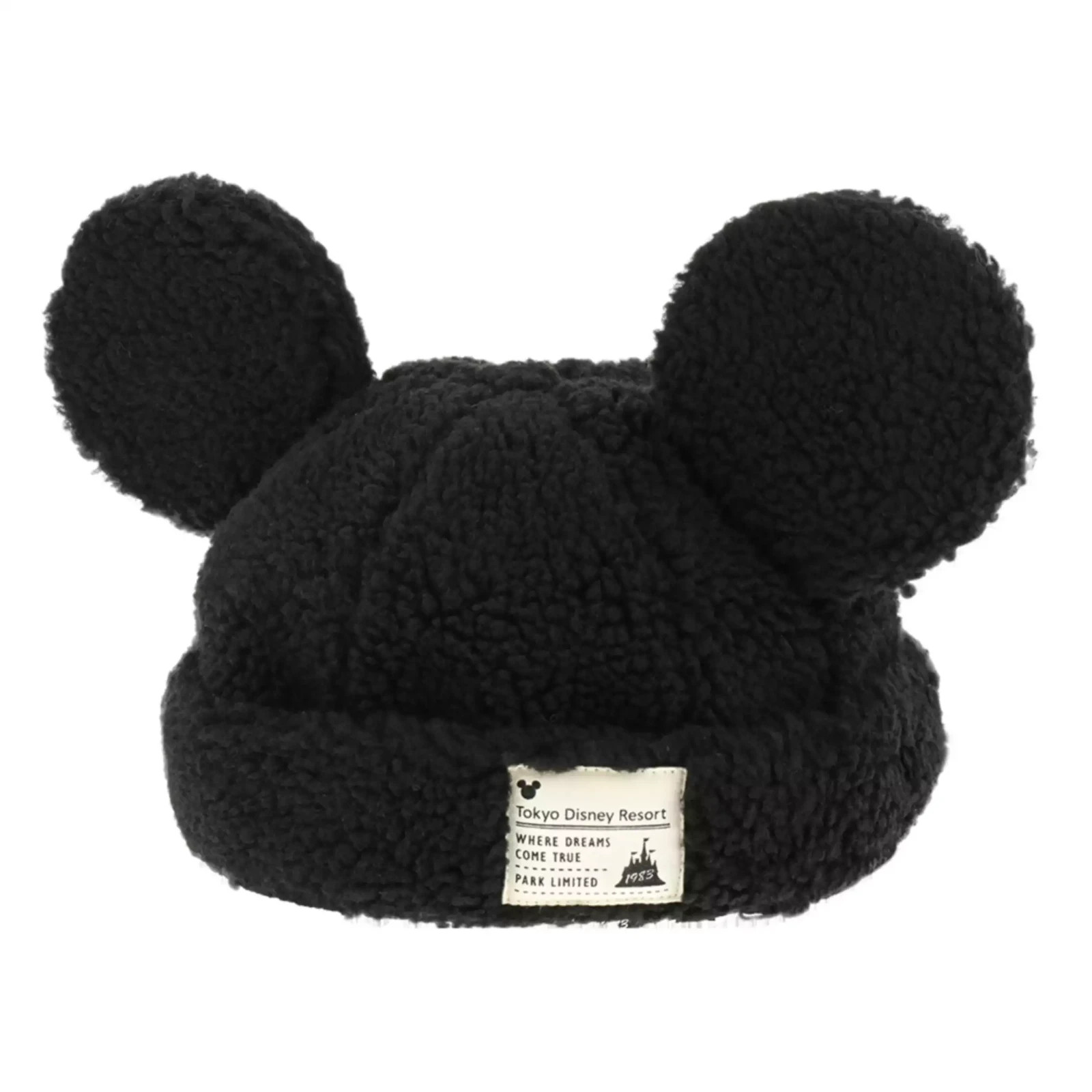 Japan Tokyo Disney Resort Cap Fluffy Black Hat Ears Mickey 58cm【US STOCK】 Japan Tokyo Disney Resort Cap Fluffy Black Hat Ears Mickey 58cm【US STOCK】