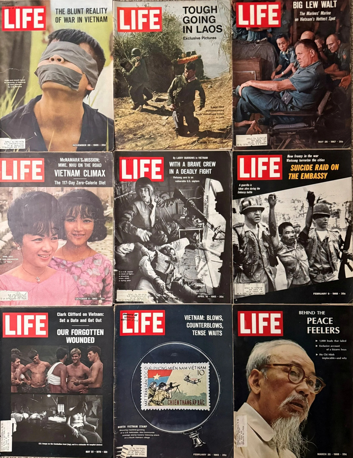 Vintage LIFE Magazine Lot of 3 (1963, 1965, 1967) – Historic Mid-Century Issues