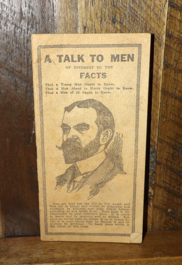 Rare Circa 1890's Dr. Myers Co. "A Talk to Men" Brochure-Should be Quite Funny