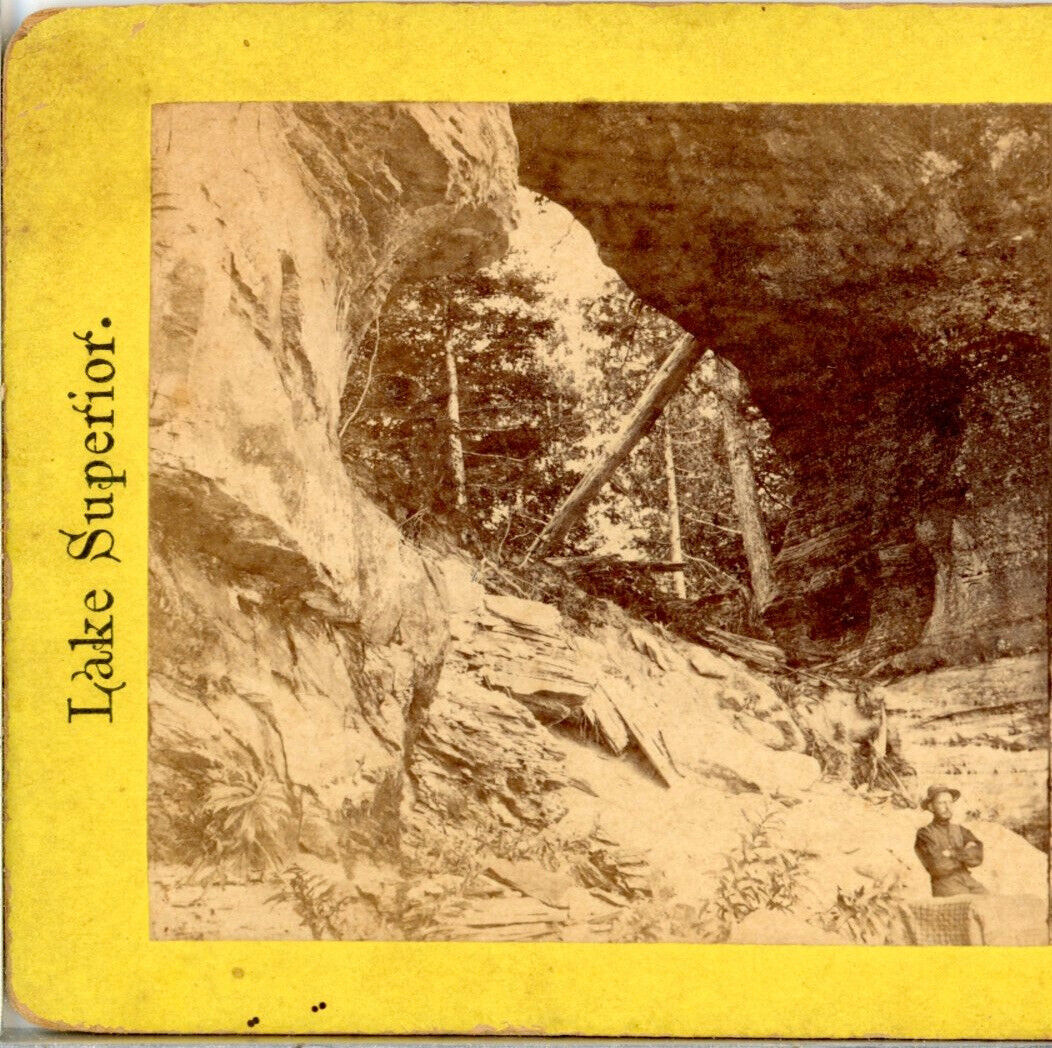 MINNESOTA, Under the Arch of Chapel Rock--Stereoview F68