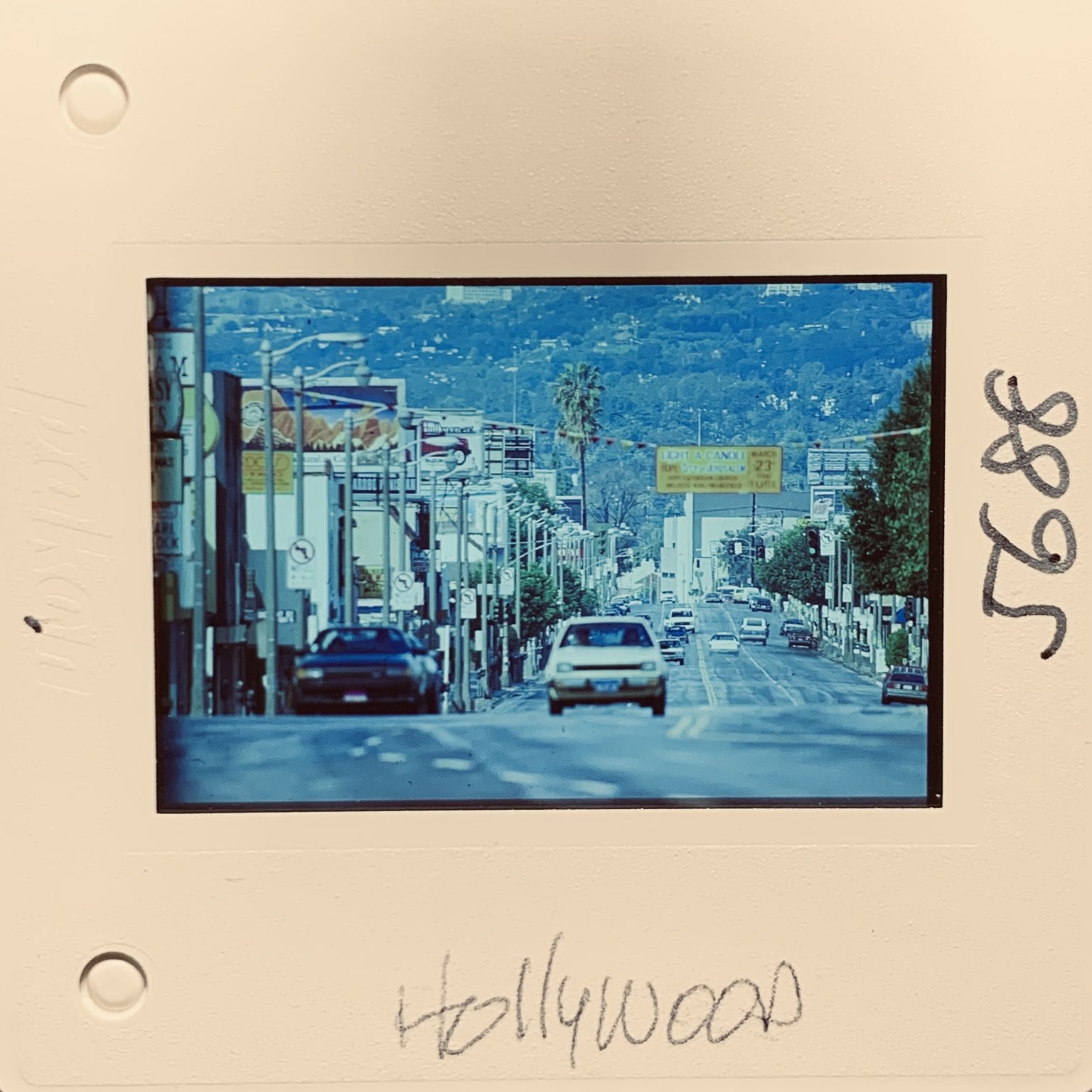 Vintage 1988 Hollywood California Street Scene 35mm Kodachrome Slide