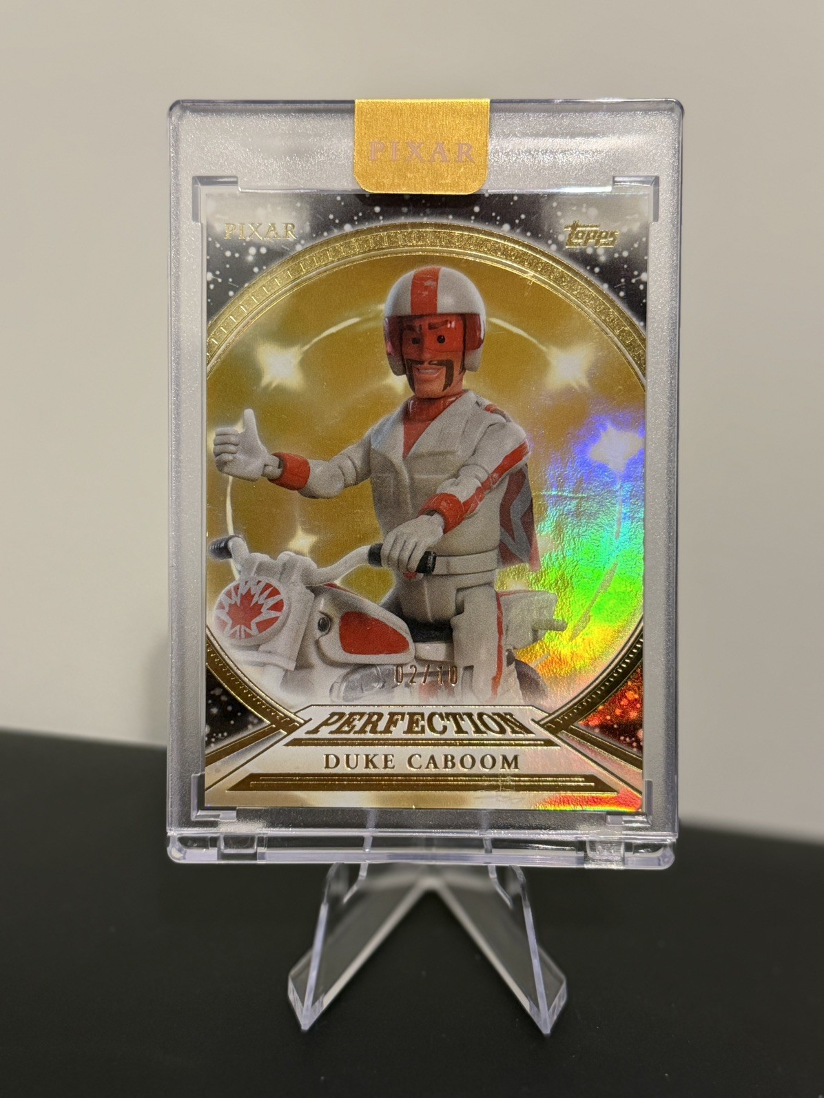 Topps 2025 Disney Pixar Toy Story Duke Caboom Perfection PP-82 02/10 Topps 2025 Disney Pixar Toy Story Duke Caboom Perfection PP-82 02/10