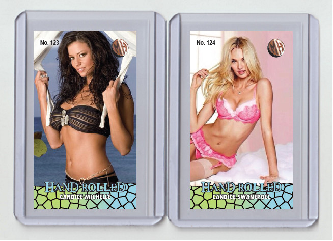 Candice Michelle rare MH Hand Rolled #'d x/3 Tobacco card no. 123