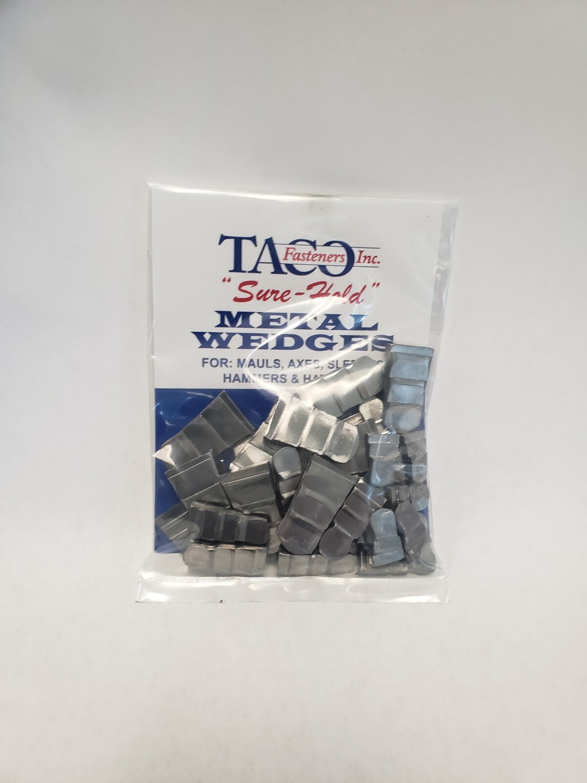 36 small flat wedges for hammers, hatchets, and tack hammers 3 sizes 36 small flat wedges for hammers, hatchets, and tack hammers 3 sizes