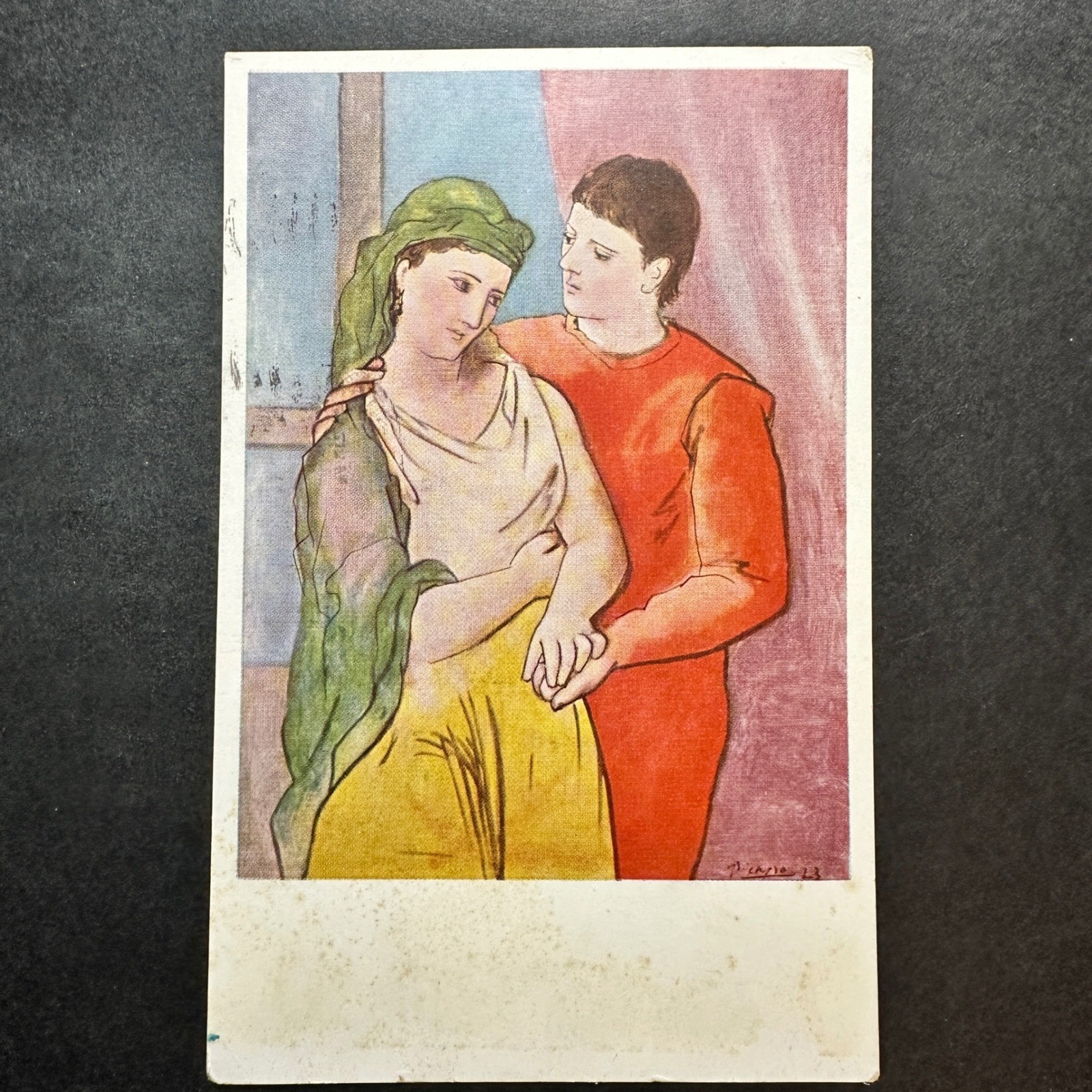 1953 Pablo Picasso The Lovers Postcard National Gallery of Art DC Stamp 1953 Pablo Picasso The Lovers Postcard National Gallery of Art DC Stamp