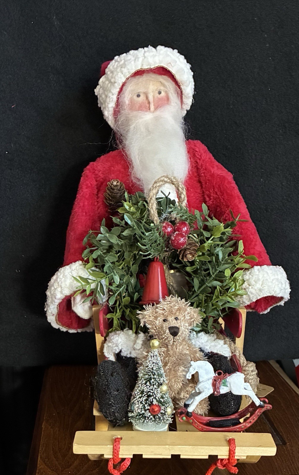 Handmade Santa Claus On A Sled Handmade Santa Claus On A Sled