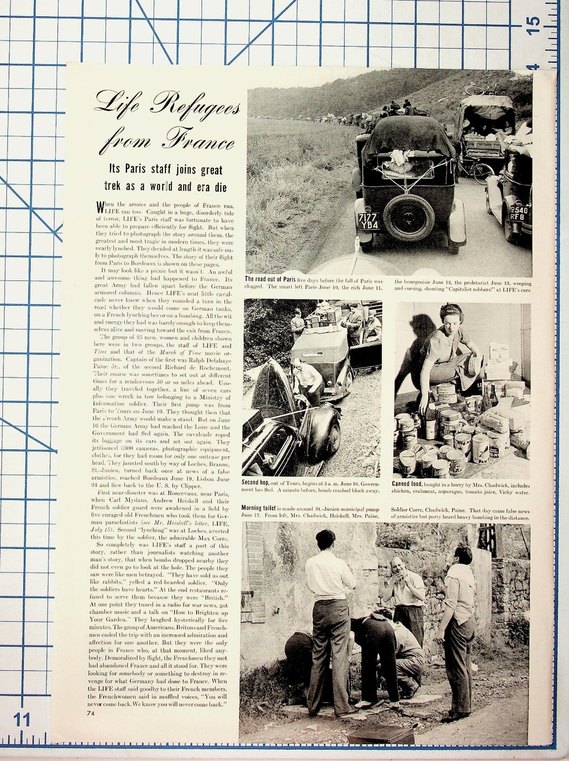 1940 LIFE Magazine WWII France Escape Refugees Staff Photos Ephemera 1940 LIFE Magazine WWII France Escape Refugees Staff Photos Ephemera