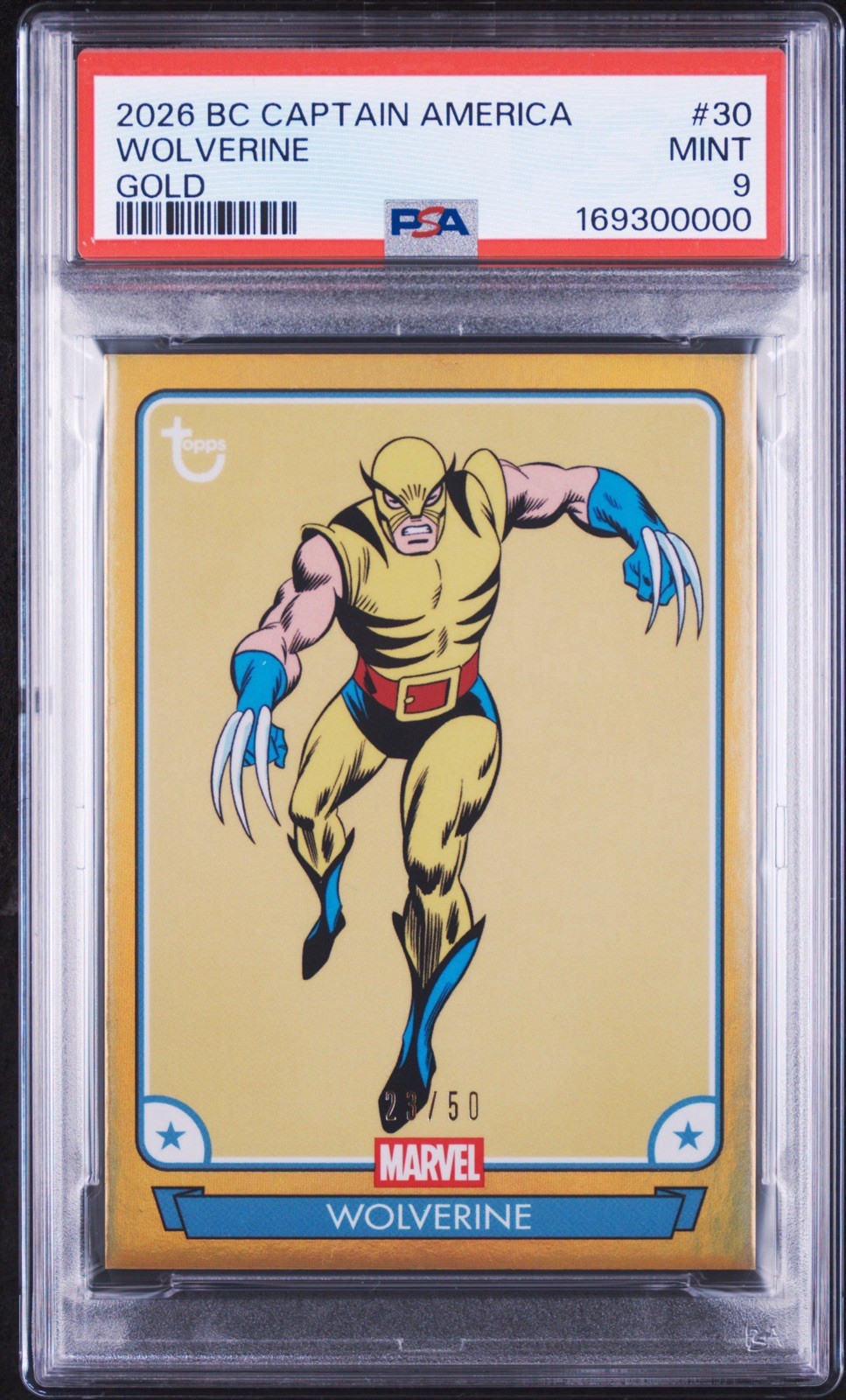 2026 Topps Marvel Brooklyn Wolverine /50 Gold #30 2026 Topps Marvel Brooklyn Wolverine /50 Gold #30