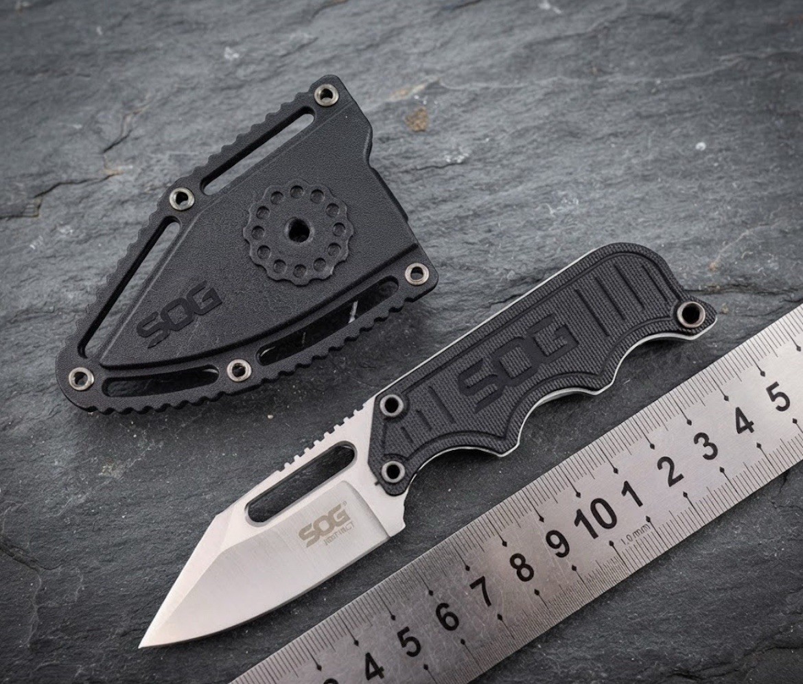 SOG Fixed Blade Knife - Instinct Compact Neck & Boot Knife with Sheath SOG Fixed Blade Knife - Instinct Compact Neck & Boot Knife with Sheath
