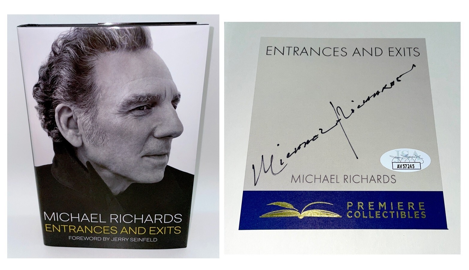 MICHAEL RICHARDS Signed ENTRANCES & EXITS Book AUTHENTIC Autograph JSA COA Cert MICHAEL RICHARDS Signed ENTRANCES & EXITS Book AUTHENTIC Autograph JSA COA Cert