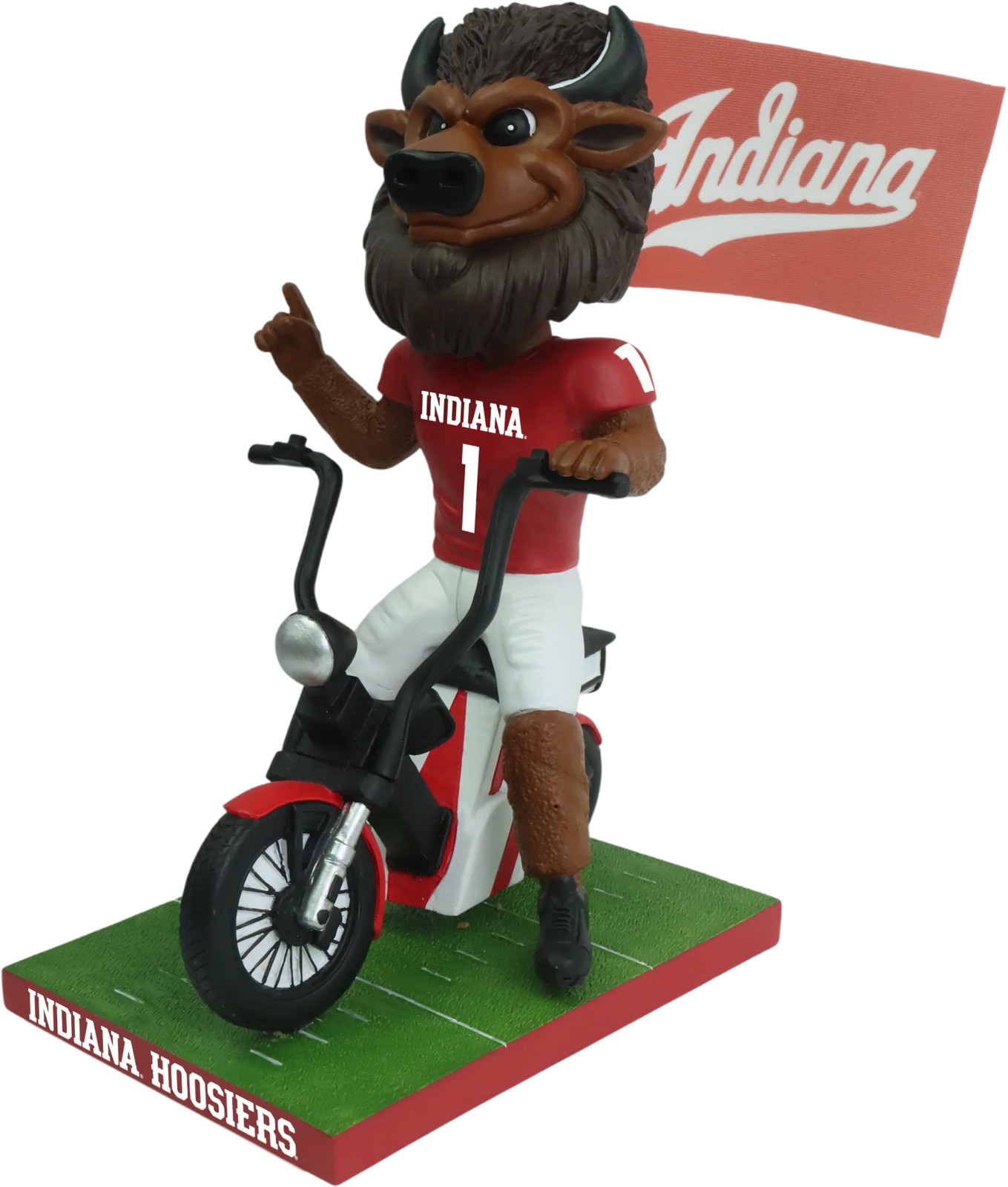 Hoosier The Bison Indiana Hoosiers Motorcycle Bobblehead NCAA College Hoosier The Bison Indiana Hoosiers Motorcycle Bobblehead NCAA College