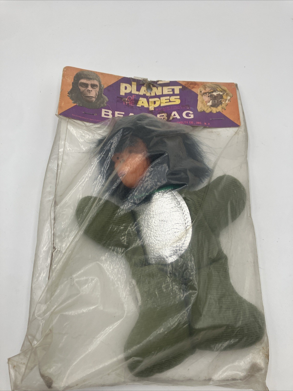 PLANET OF THE APES GALEN BEAN BAG PLUSH w/PLASTIC HEAD Commonwealth Toy