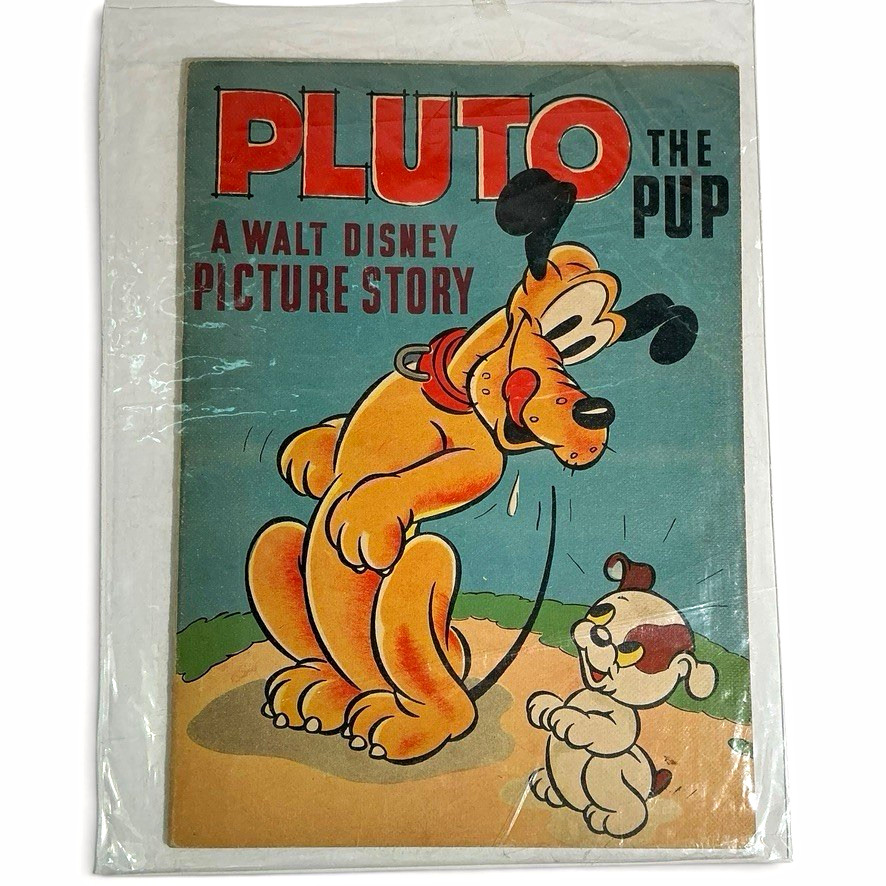 RARE VTG 1937 Pluto the Pup A Walt Disney Picture Story Book #894 Whitman Linen RARE VTG 1937 Pluto the Pup A Walt Disney Picture Story Book #894 Whitman Linen