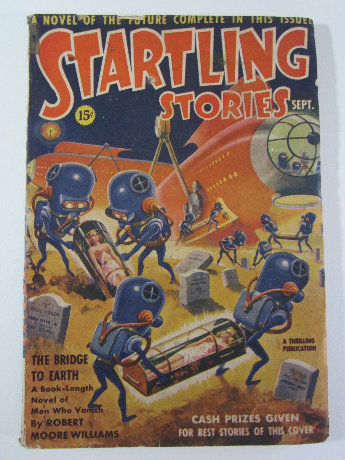 Startling Stories #5 Sept. 1939 GD 1st Schomburg Pulp Cover