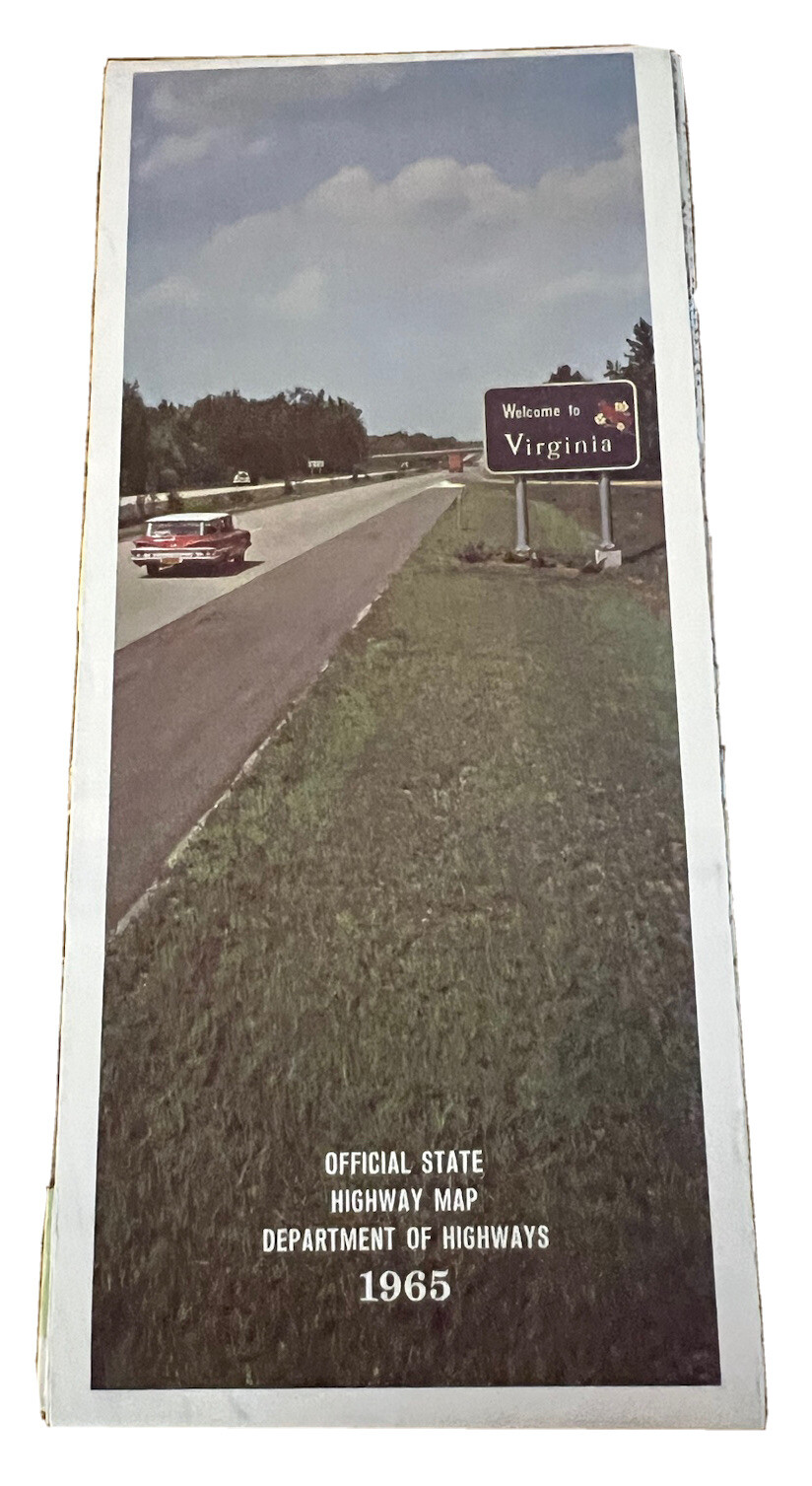 Virginia VTG 1965 Official State Highway Map Dept Of Highways Virginia VTG 1965 Official State Highway Map Dept Of Highways