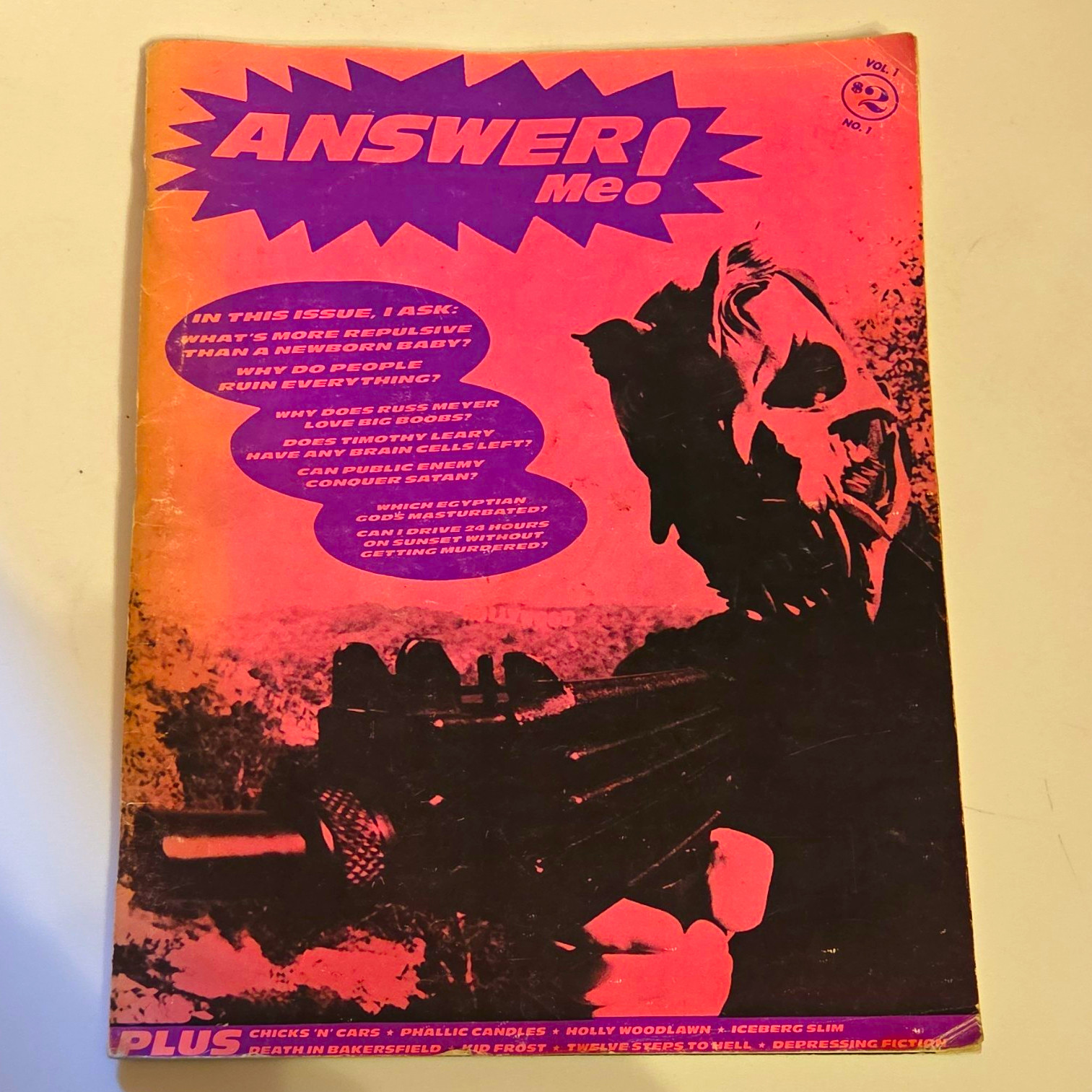 Issue#1 Answer Me 1991, Jim and Debbie Goad. Early 90s Punk Zine