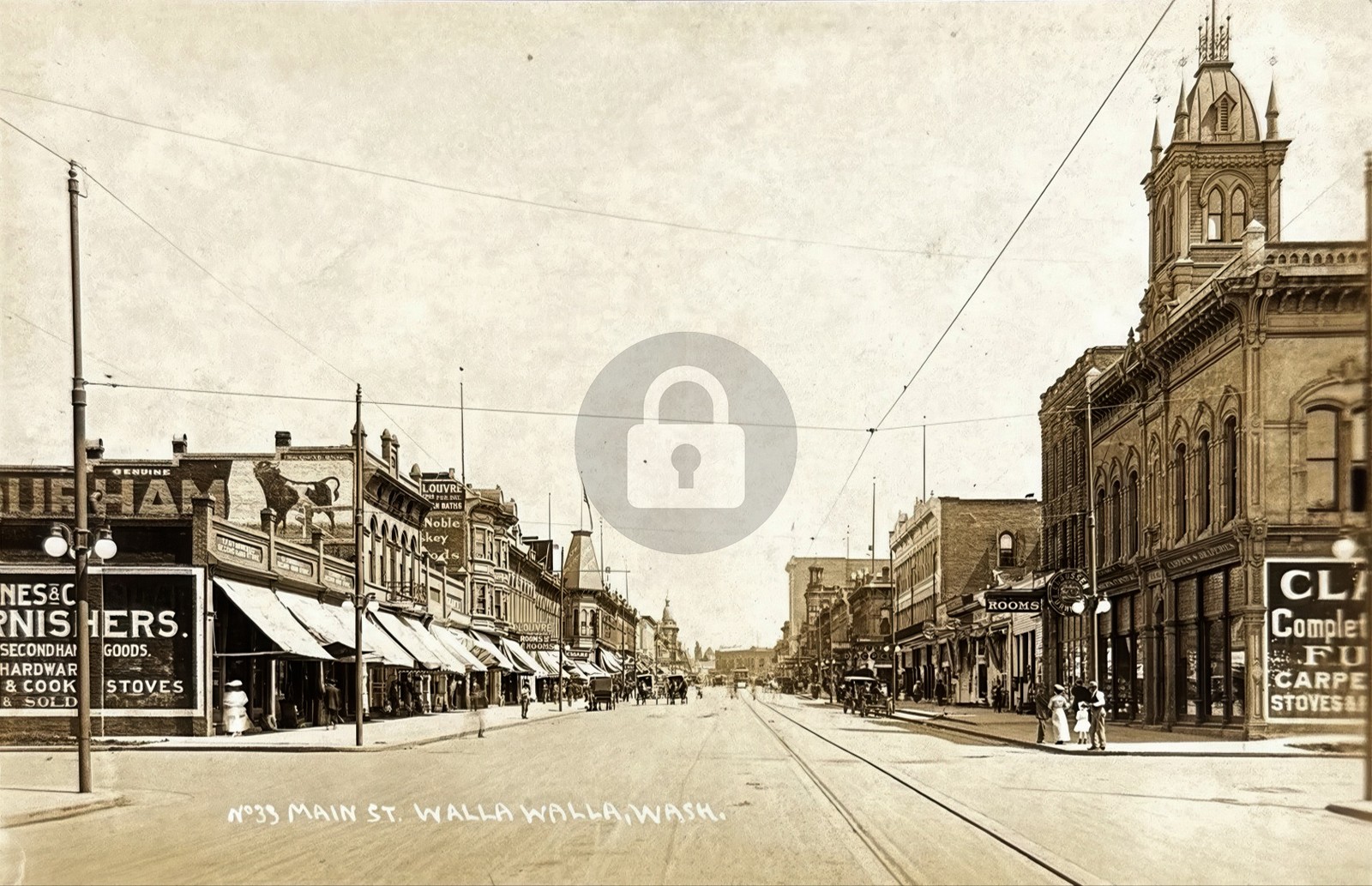 Main Street Walla Walla WA Washington RPPC Photo Postcard COPY