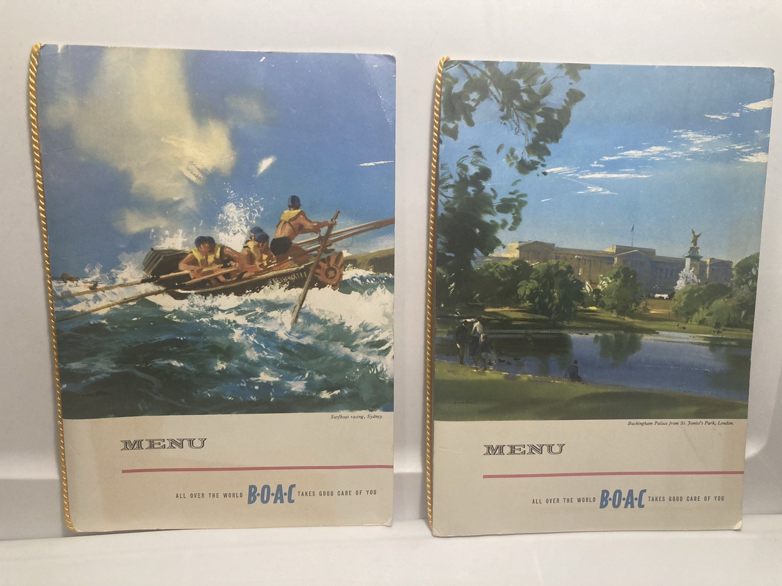 BOAC First Class Bar Service Vintage Airline Menu 1963 Travel Ephemera Lot of 2 BOAC First Class Bar Service Vintage Airline Menu 1963 Travel Ephemera Lot of 2