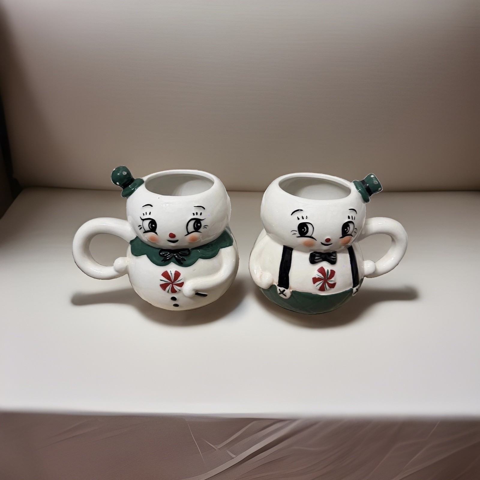 Johanna Parker Christmas 2026 Green Snowman Mugs Set NEW