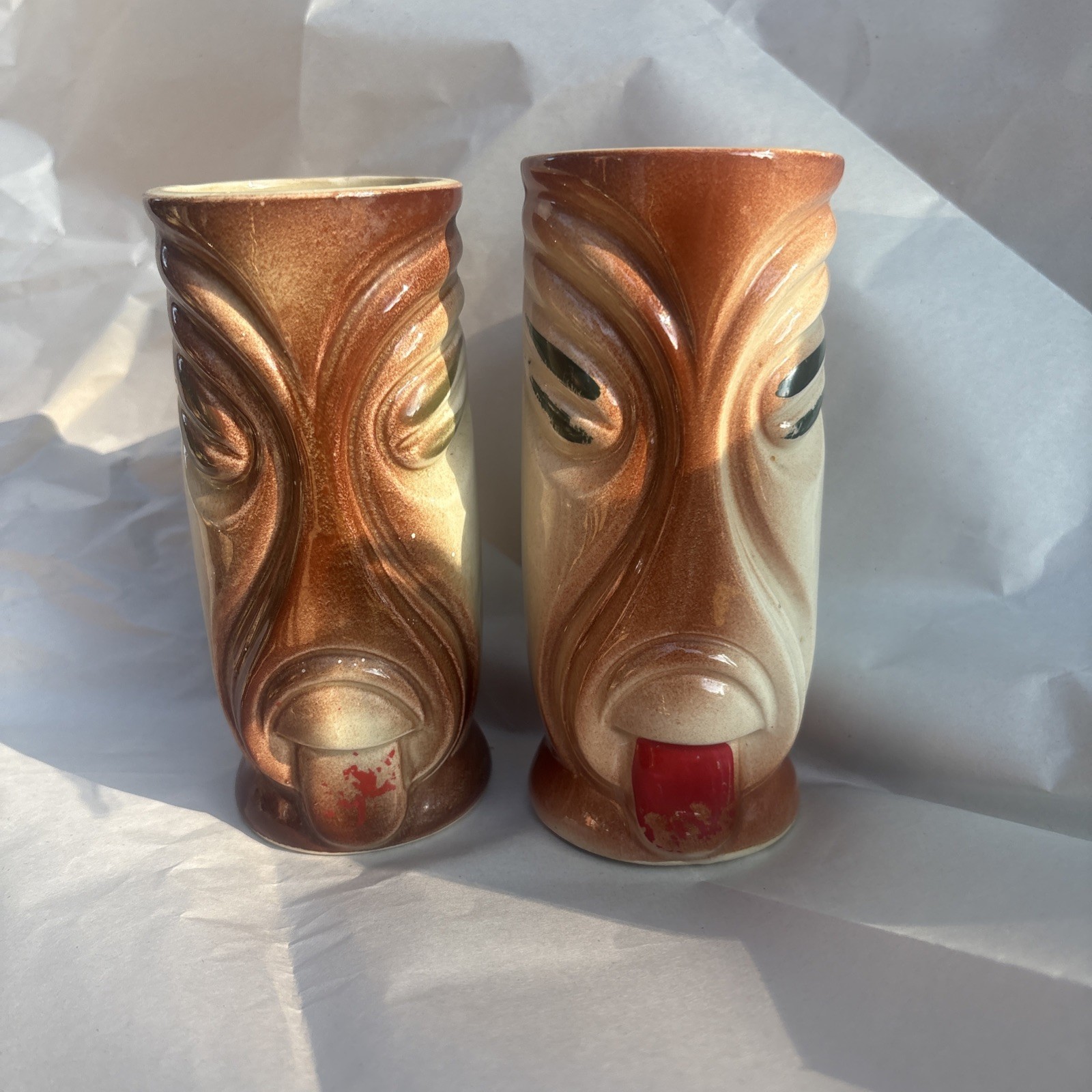 Vintage Set Of 2,The Mainlander St Louis, Barware Tiki Glasses, Great Shape Vintage Set Of 2,The Mainlander St Louis, Barware Tiki Glasses, Great Shape