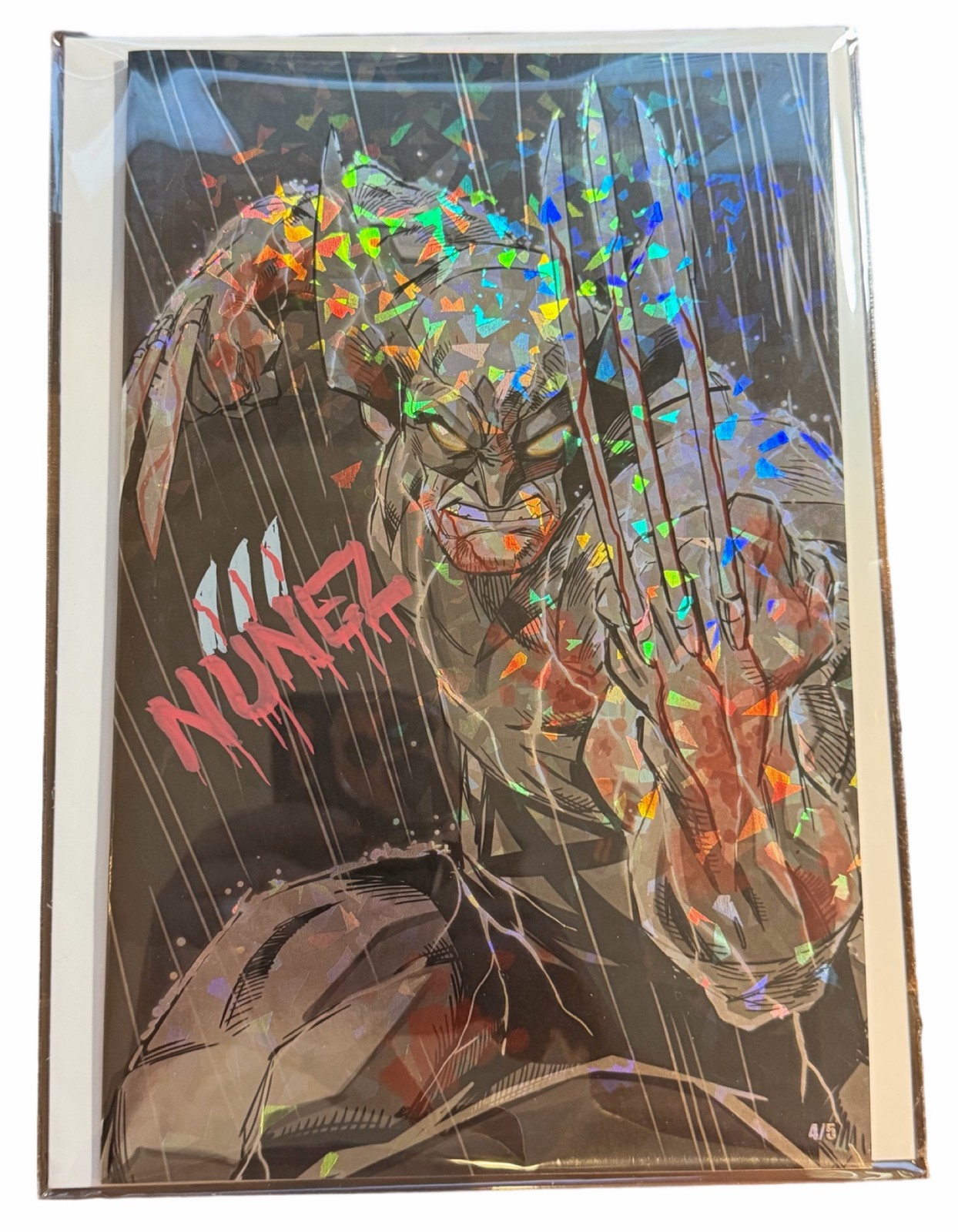 Eddie Nunez Shadow Rain Wolverine Foil Art Book Signed 4/5 w/ COA CUSTOM SIG