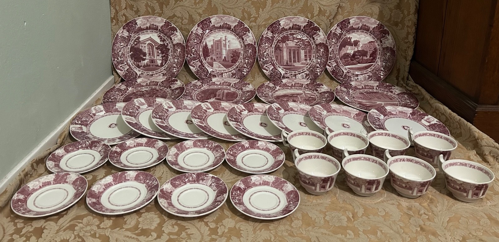 Vintage 32 Piece University of California Diamond Jubilee Dinner & Tea Set Vintage 32 Piece University of California Diamond Jubilee Dinner & Tea Set