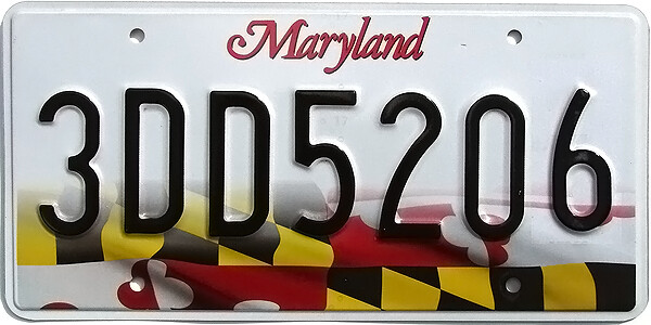 2016-2018 Maryland STATE FLAG License Plate (RANDOM PLATE#) 2016-2018 Maryland STATE FLAG License Plate (RANDOM PLATE#)