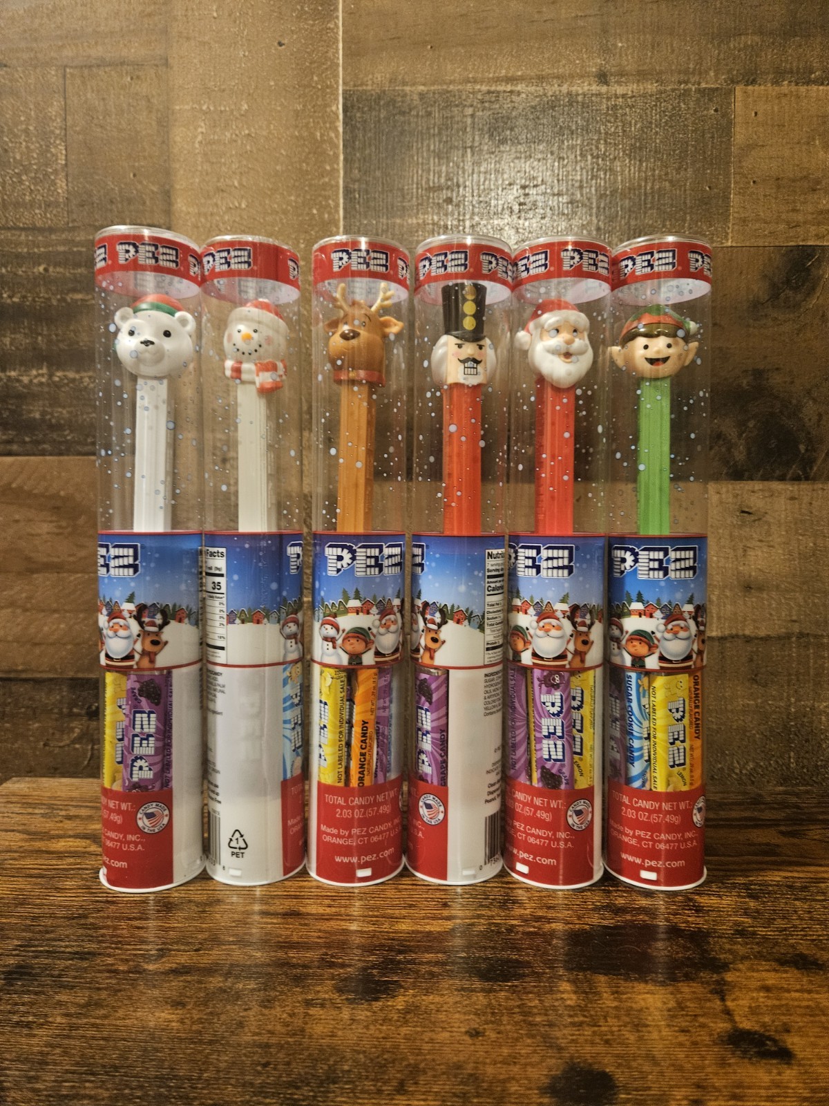 Pez Christmas Dispensers Set of 6 Tubes Included Collectors Lot Pez Christmas Dispensers Set of 6 Tubes Included Collectors Lot