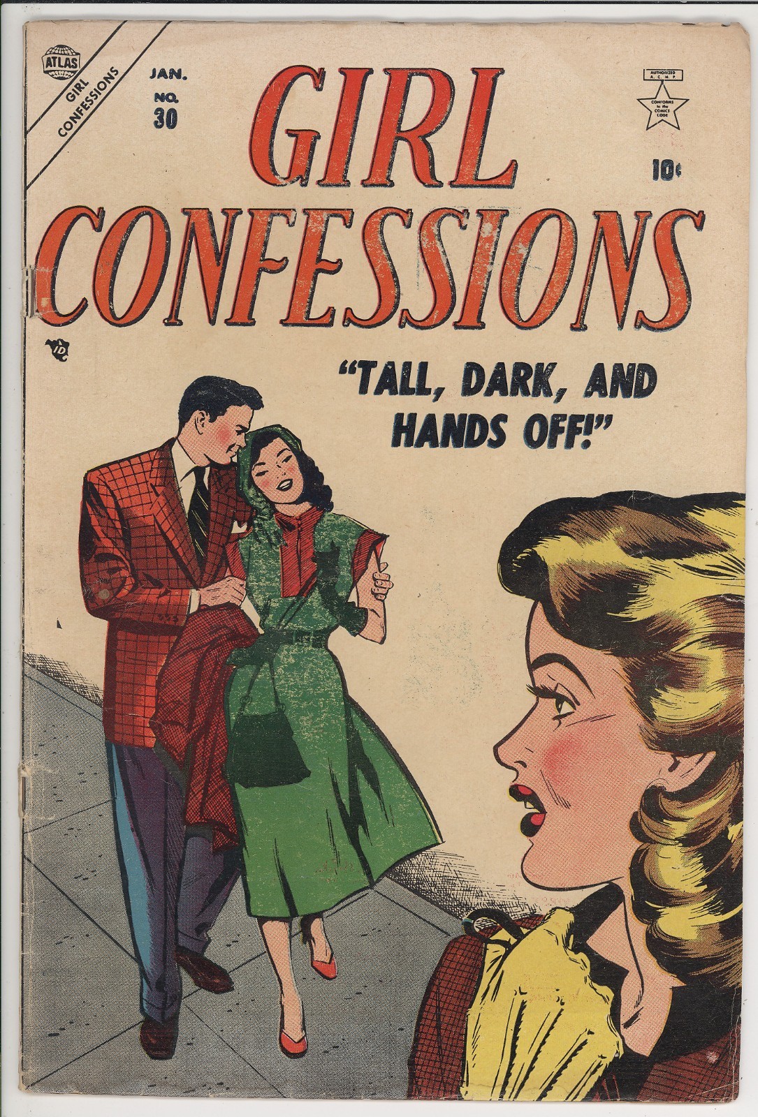 GIRL CONFESSIONS 30 GD/VG/3.0 - Scarce Alice Kirkpatrick Atlas cover GIRL CONFESSIONS 30 GD/VG/3.0 - Scarce Alice Kirkpatrick Atlas cover