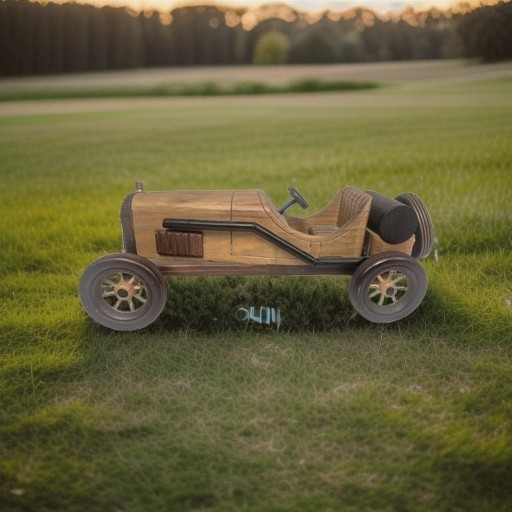 Vintage Wooden Classic 1900s Roadster Antique Car Collectible- 12x 4 x 4in OOAK