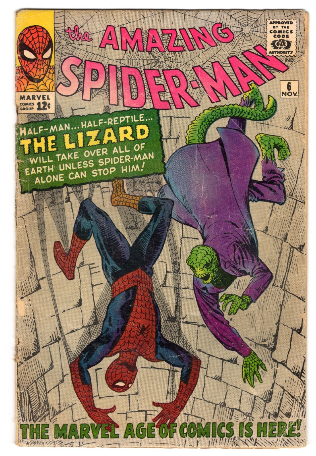 Amazing Spider-Man 6 1963 Marvel Comics G- 1.8 *See Description* 1st App Lizard Amazing Spider-Man 6 1963 Marvel Comics G- 1.8 *See Description* 1st App Lizard