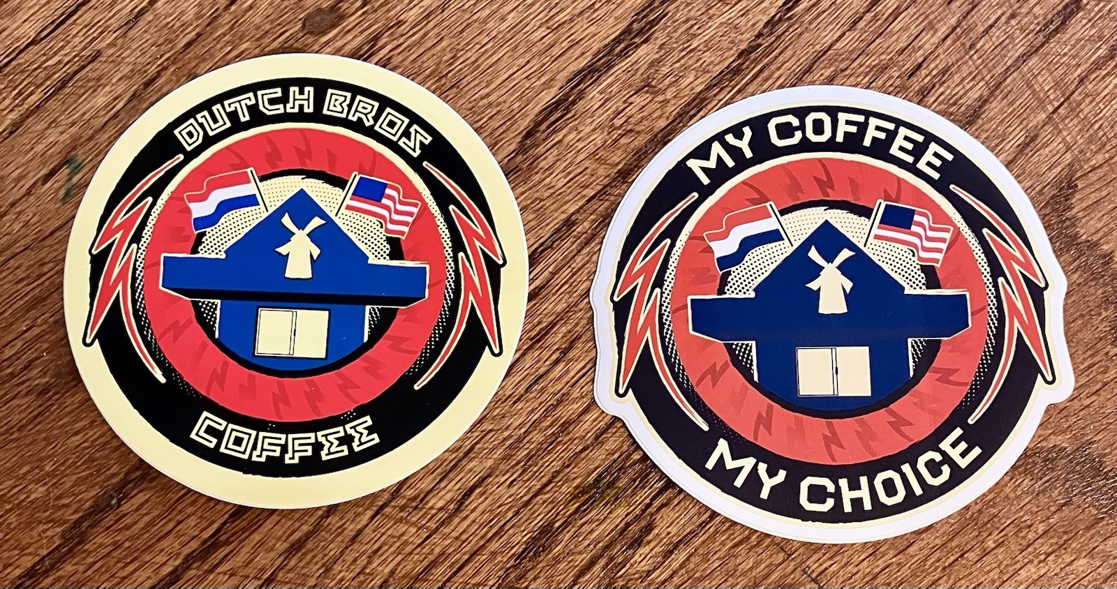 Vintage Dutch Bros Sticker Lot Decal My Coffee My Choice Set Of 2 Both Options