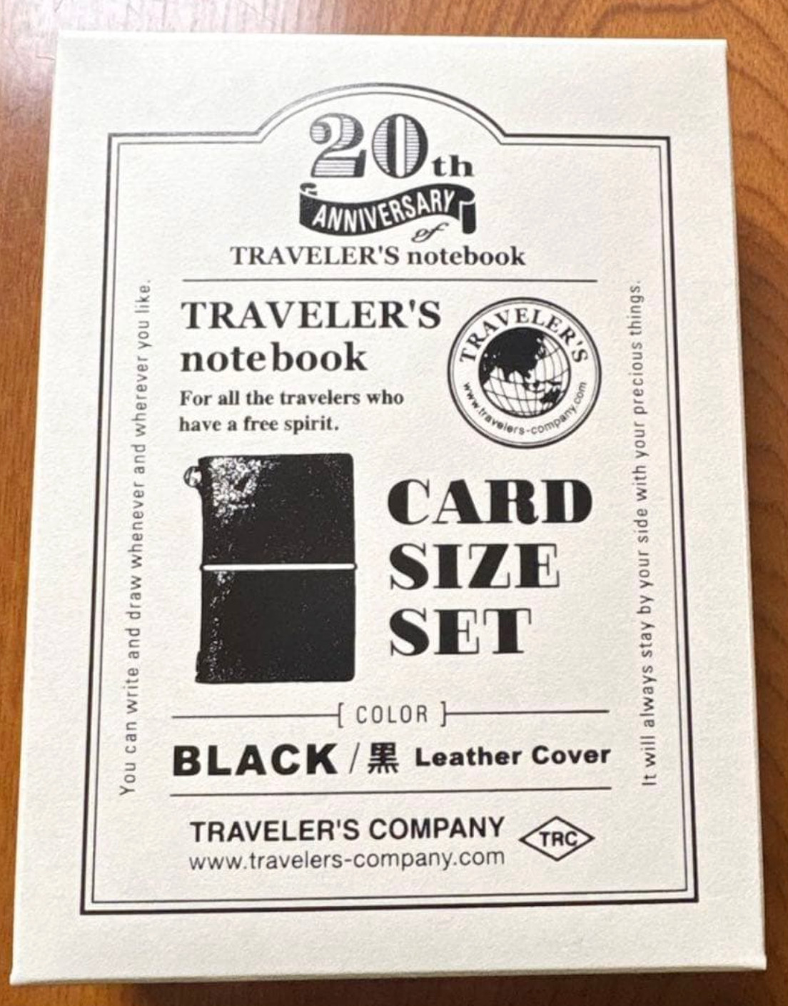 TRAVELERS Notebook Limited Card Size 20th Anniversary Set Black New