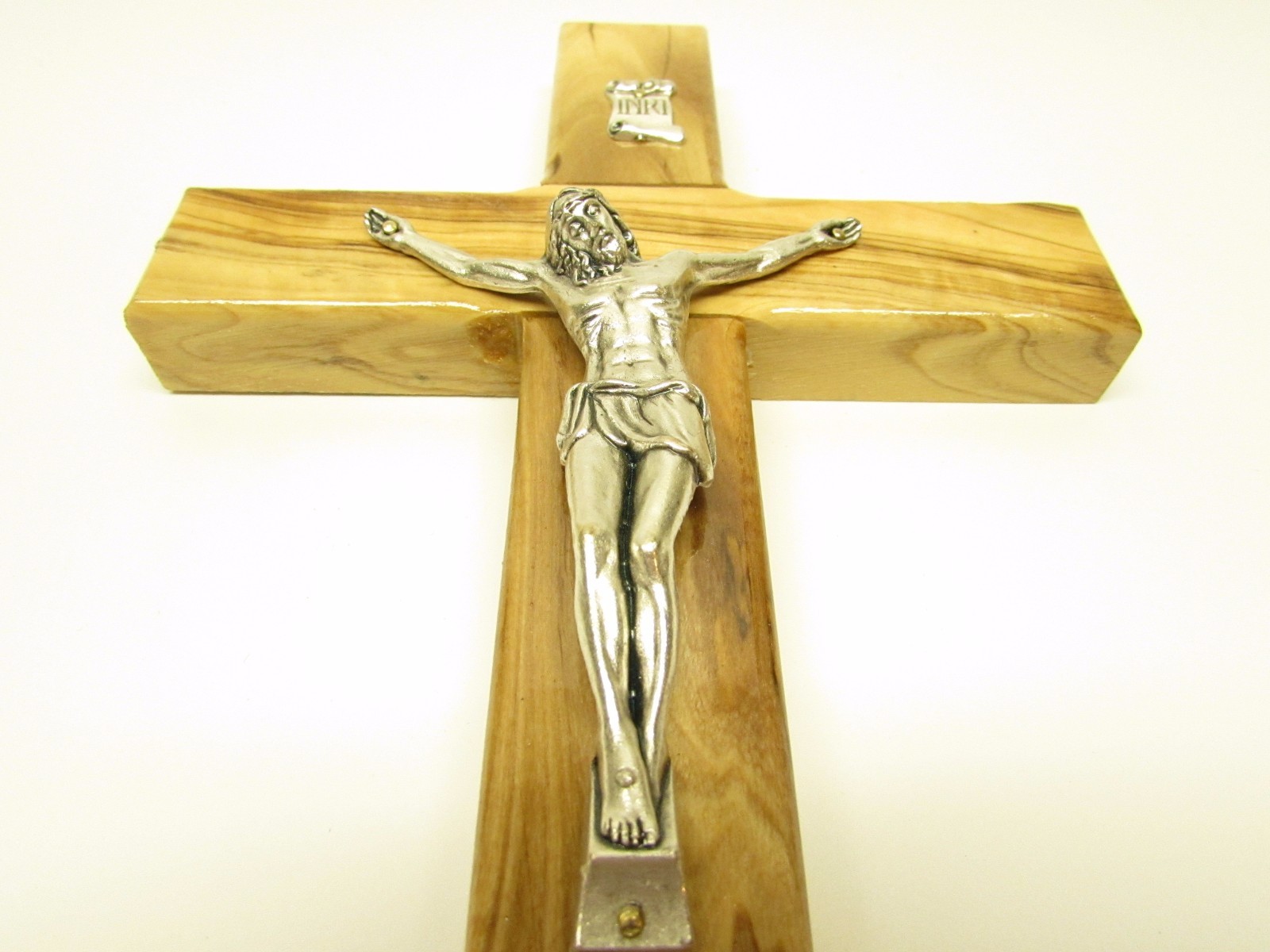 10" Large Olive Wood Crucifix - Hanging Wall Cross - Hand made in the Holy Land 10" Large Olive Wood Crucifix - Hanging Wall Cross - Hand made in the Holy Land