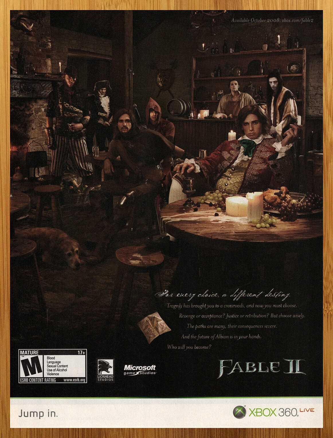 2007 Fable II 2 Xbox 360 Print Ad/Poster Authentic Video Game Promo Wall Art 00s 2007 Fable II 2 Xbox 360 Print Ad/Poster Authentic Video Game Promo Wall Art 00s