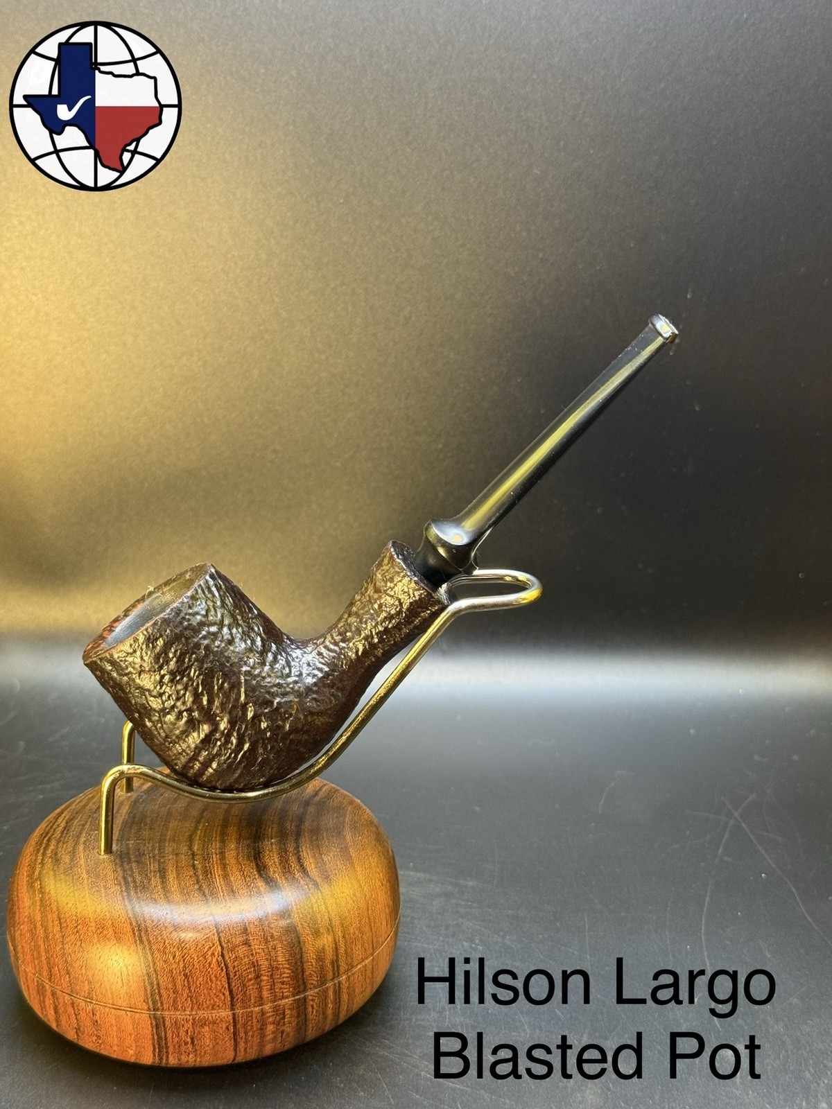 Vintage Hilson Largo Blasted Pot Tobacco Pipe Vintage Hilson Largo Blasted Pot Tobacco Pipe