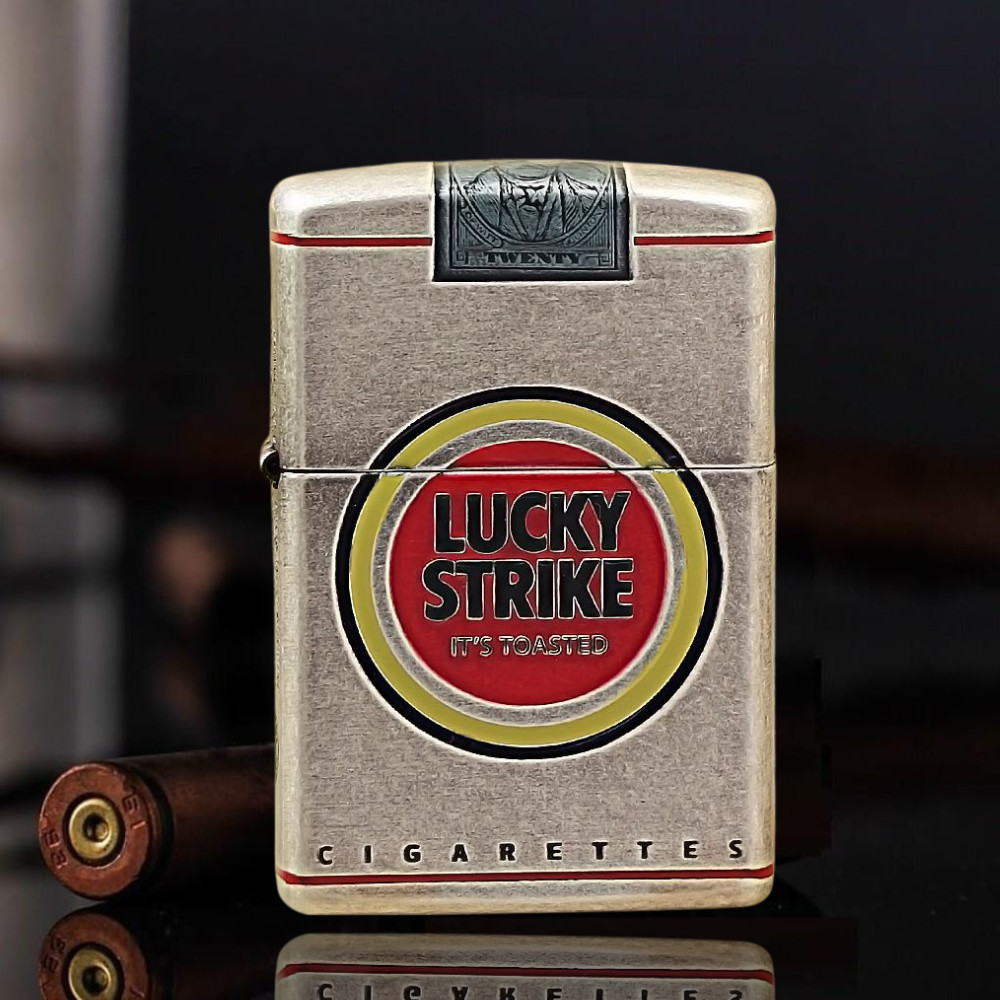 Ancient Silver WWII Lucky Strike Zippo Lighter US Shipping Ancient Silver WWII Lucky Strike Zippo Lighter US Shipping