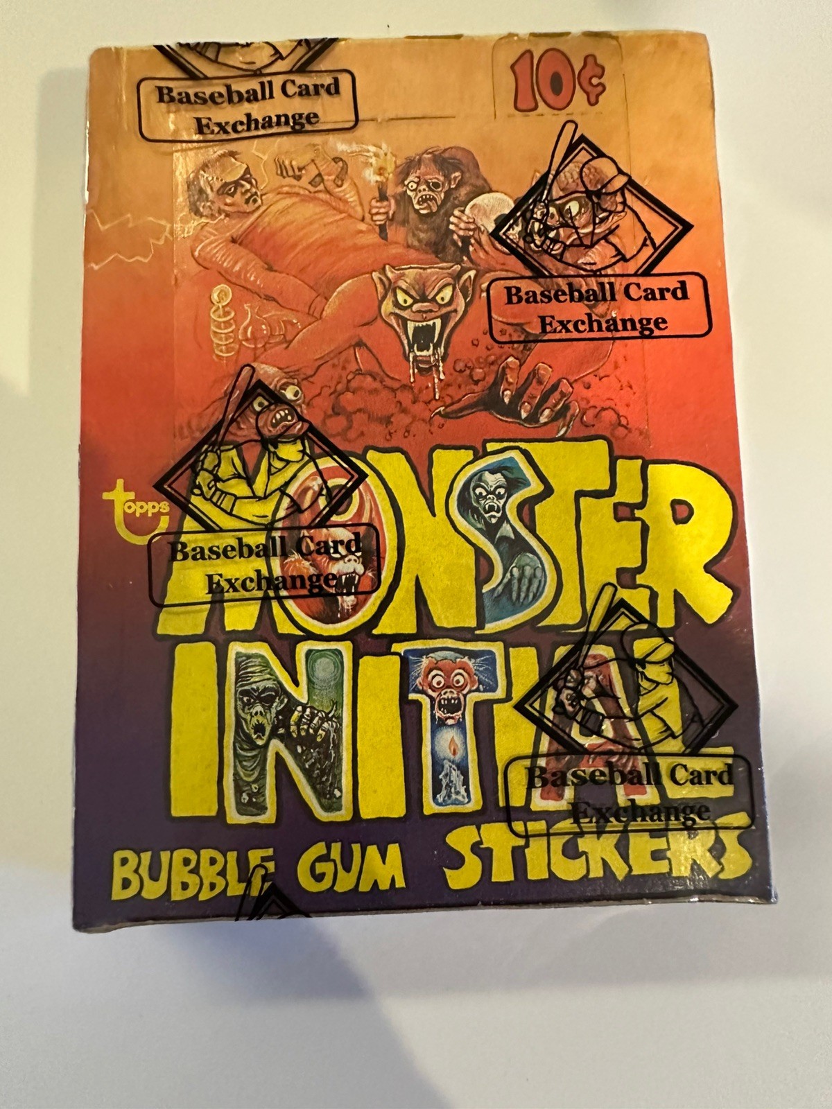 VINTAGE 1973 TOPPS Monster Initial Stickers Full box BBCE sealed GODZILLA rookie VINTAGE 1973 TOPPS Monster Initial Stickers Full box BBCE sealed GODZILLA rookie