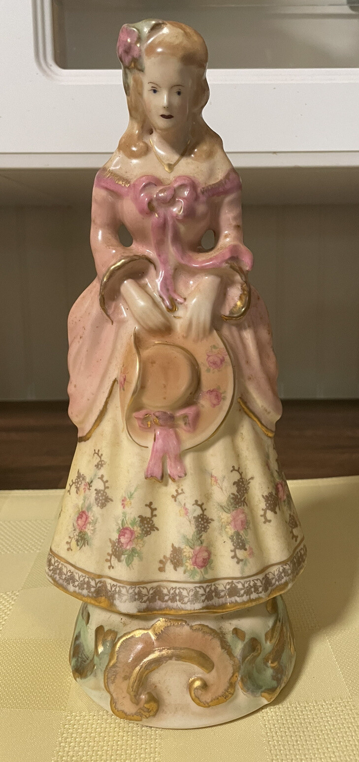 Late 19th - Early 20th Porcelain Victorian Woman Hand Painted Figurine 10 1/2” Late 19th - Early 20th Porcelain Victorian Woman Hand Painted Figurine 10 1/2”