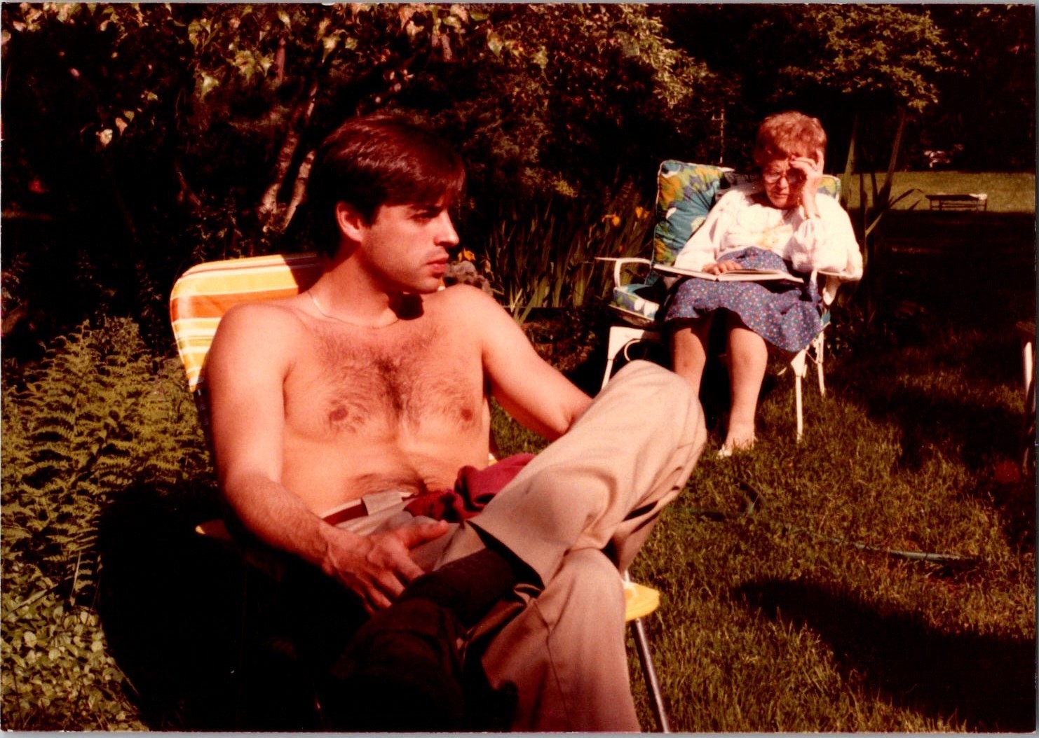 Vintage 1984 Memorial Day Weekend Snapshot Photo Man Woman Outdoors Kodak Print Vintage 1984 Memorial Day Weekend Snapshot Photo Man Woman Outdoors Kodak Print