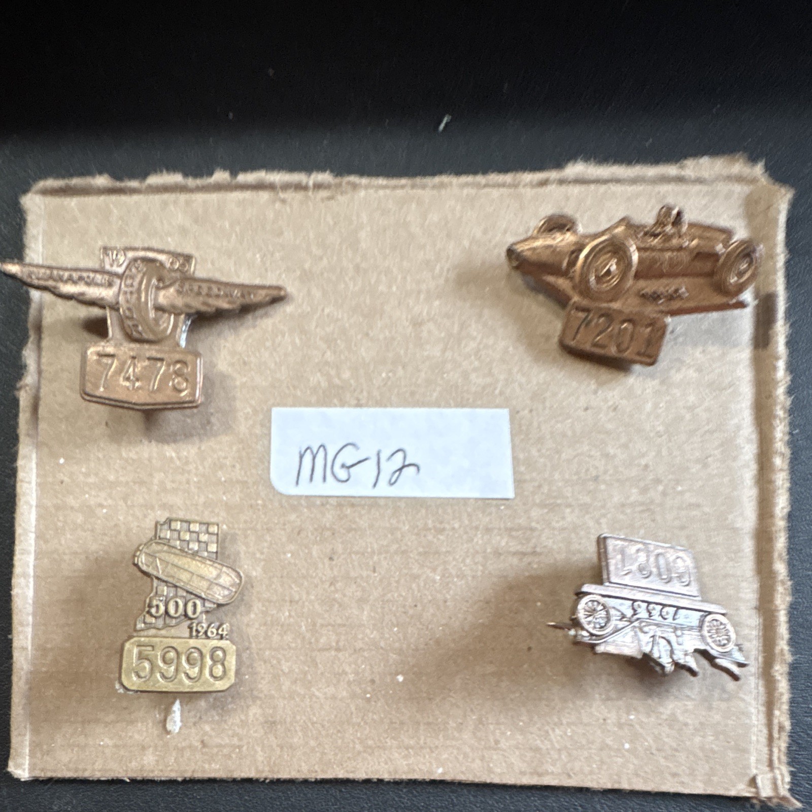 Indianapolis 500 Vintage 1964,65,66&67 collectible pins complete