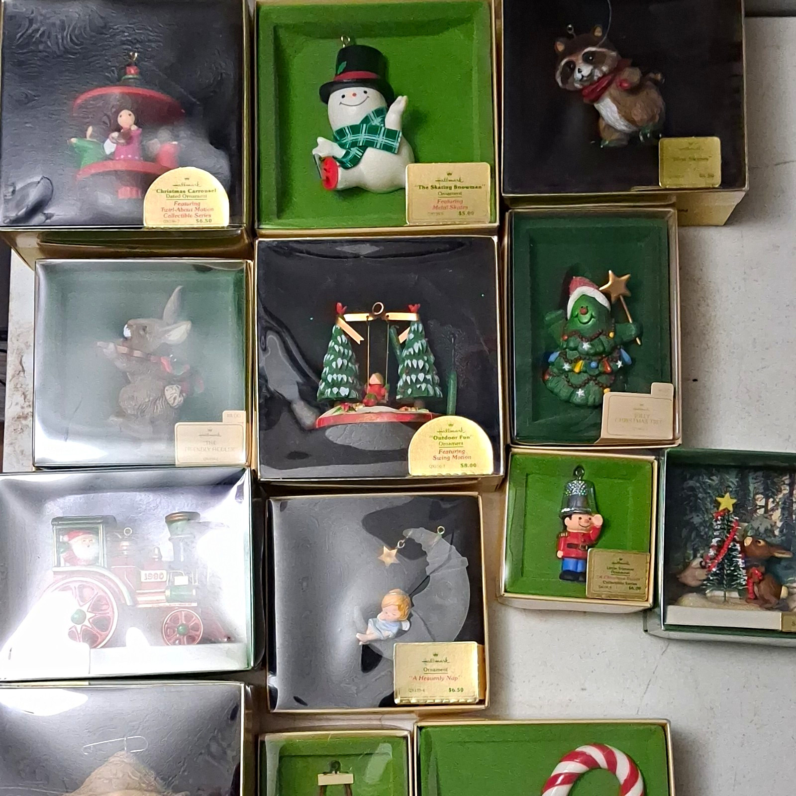 13 Vintage Hallmark Keepsake Christmas Ornaments Lot 1970s 1980s Boxed As-Is